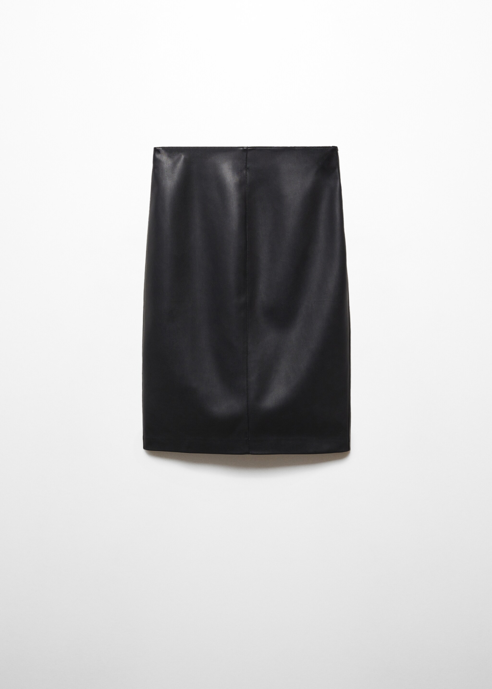 Leather-effect pencil skirt - Article without model, Black. Ref: 67070463-00.
