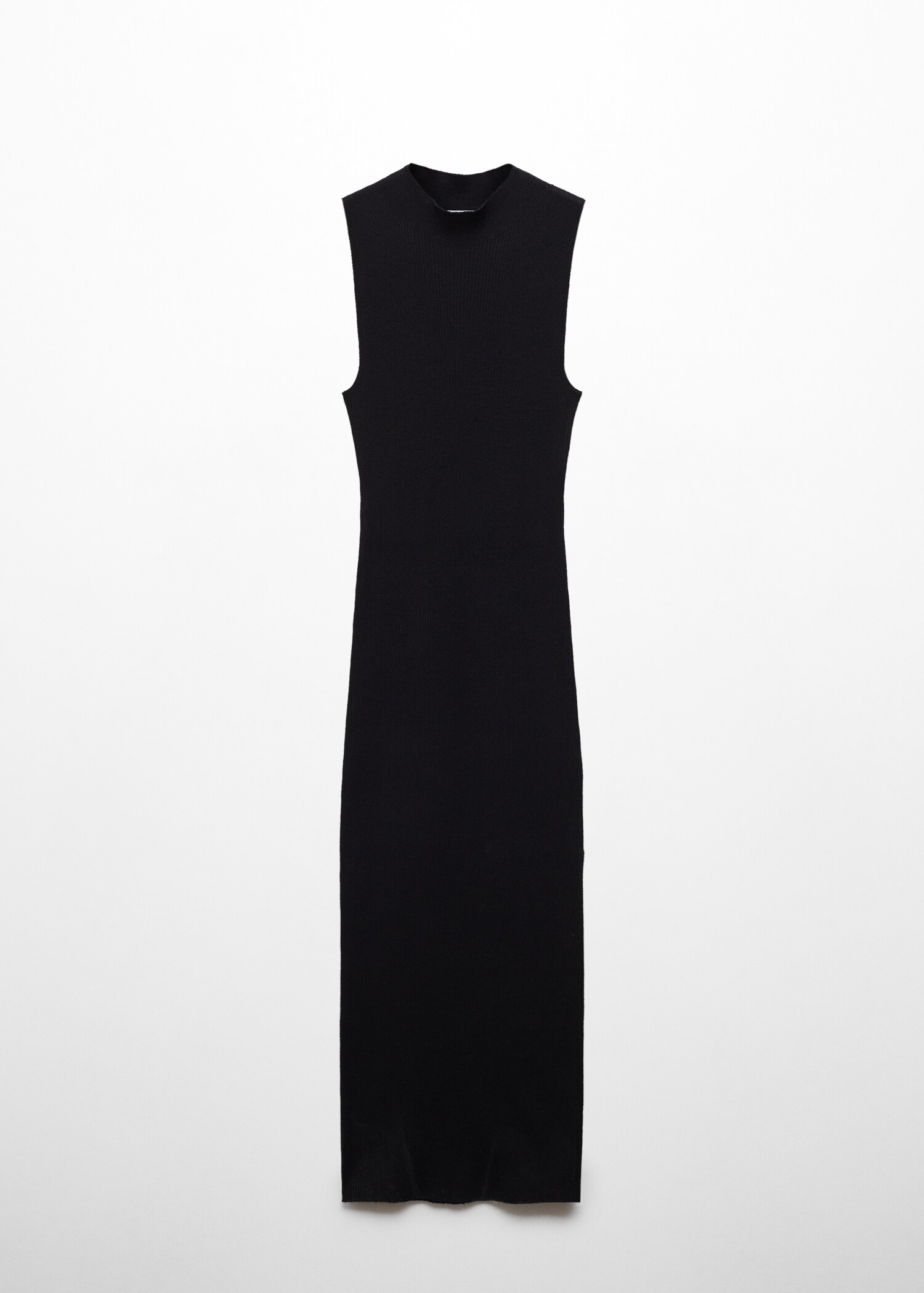 Ribbed knit dress with opening - Article without model