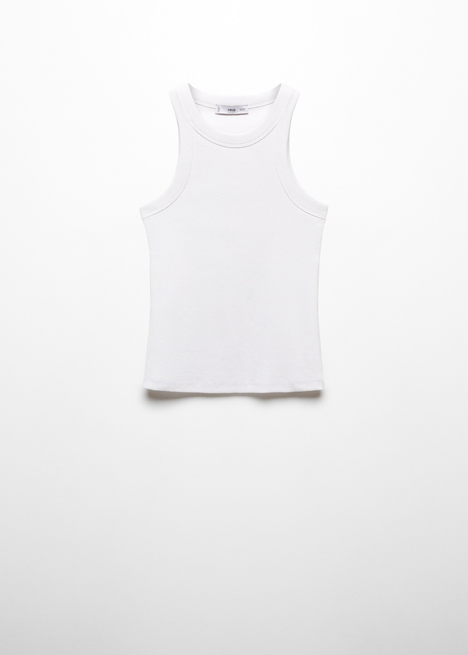 Ribbed cotton-blend top - Article without model