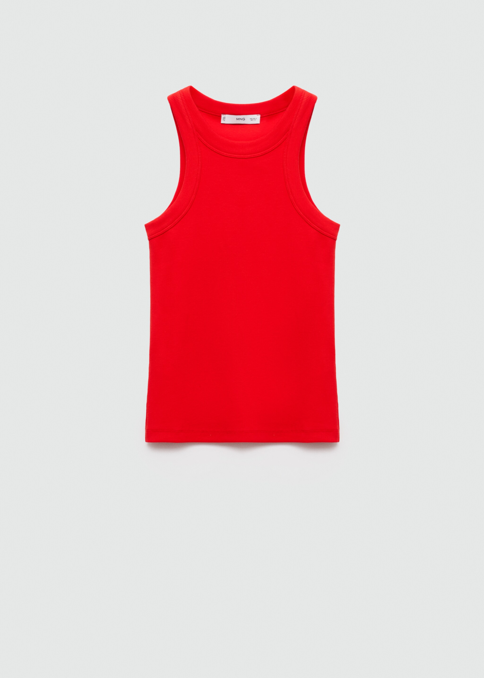 Top canalé algodón - Artículo sin modelo, Rojo. Ref: 67070469-00.
