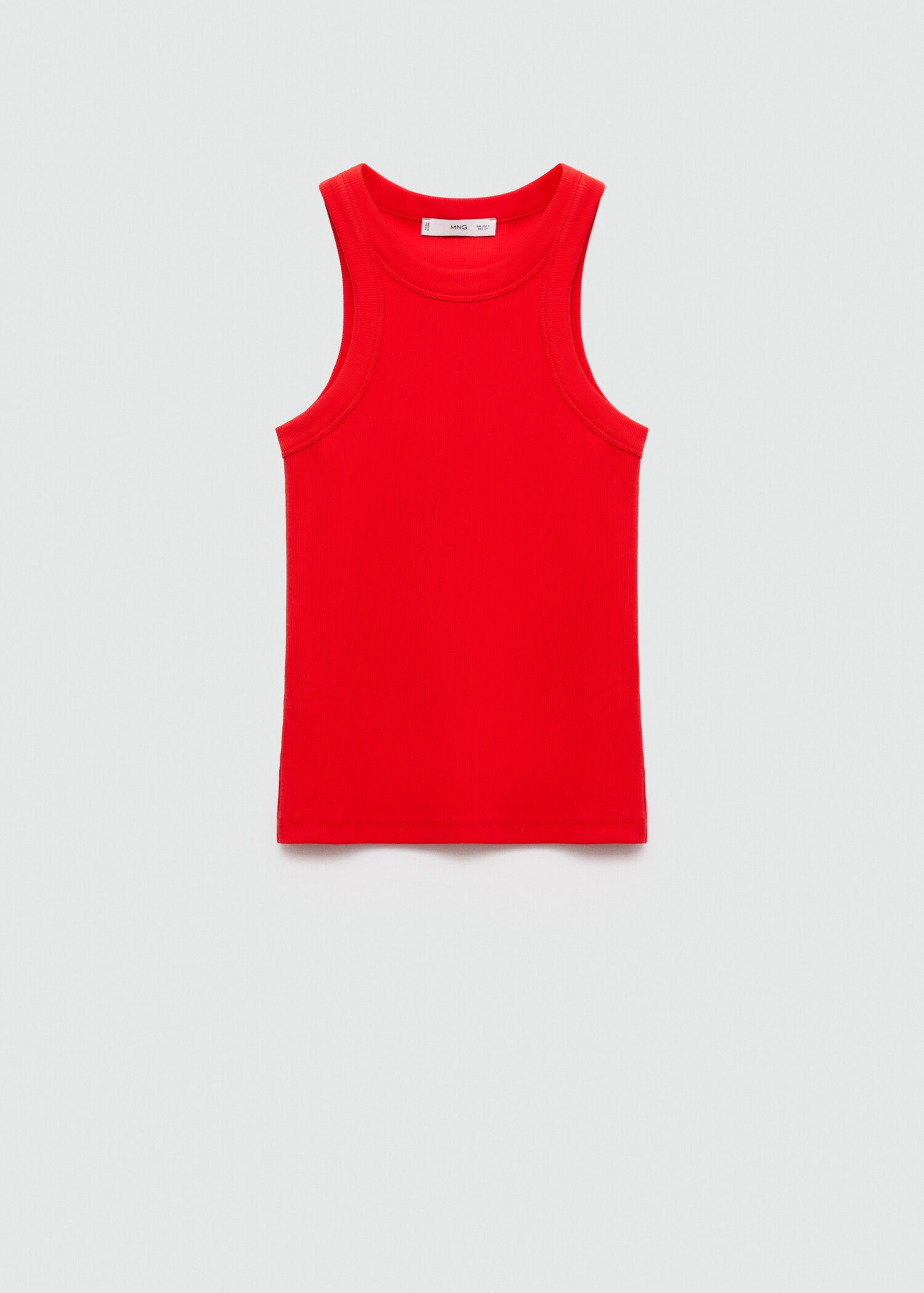 Ribbed cotton-blend top - Article without model