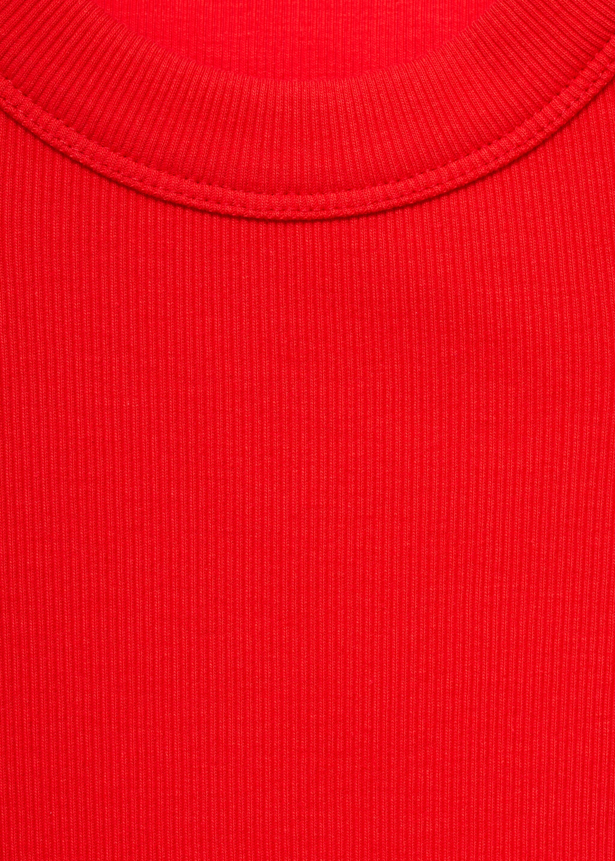 Top canalé algodón - Detalle del artículo 8, Rojo. Ref: 67070469-00.