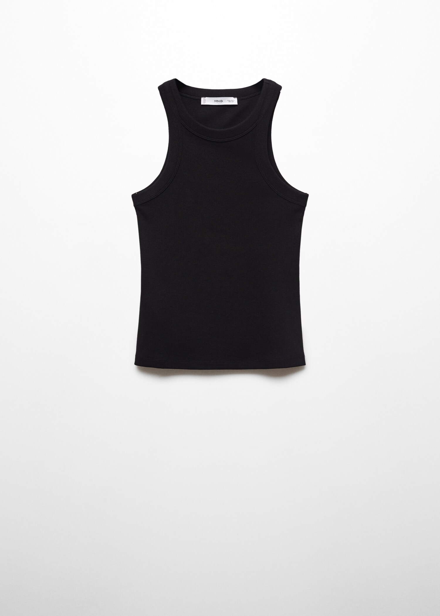 Ribbed cotton-blend top - Article without model