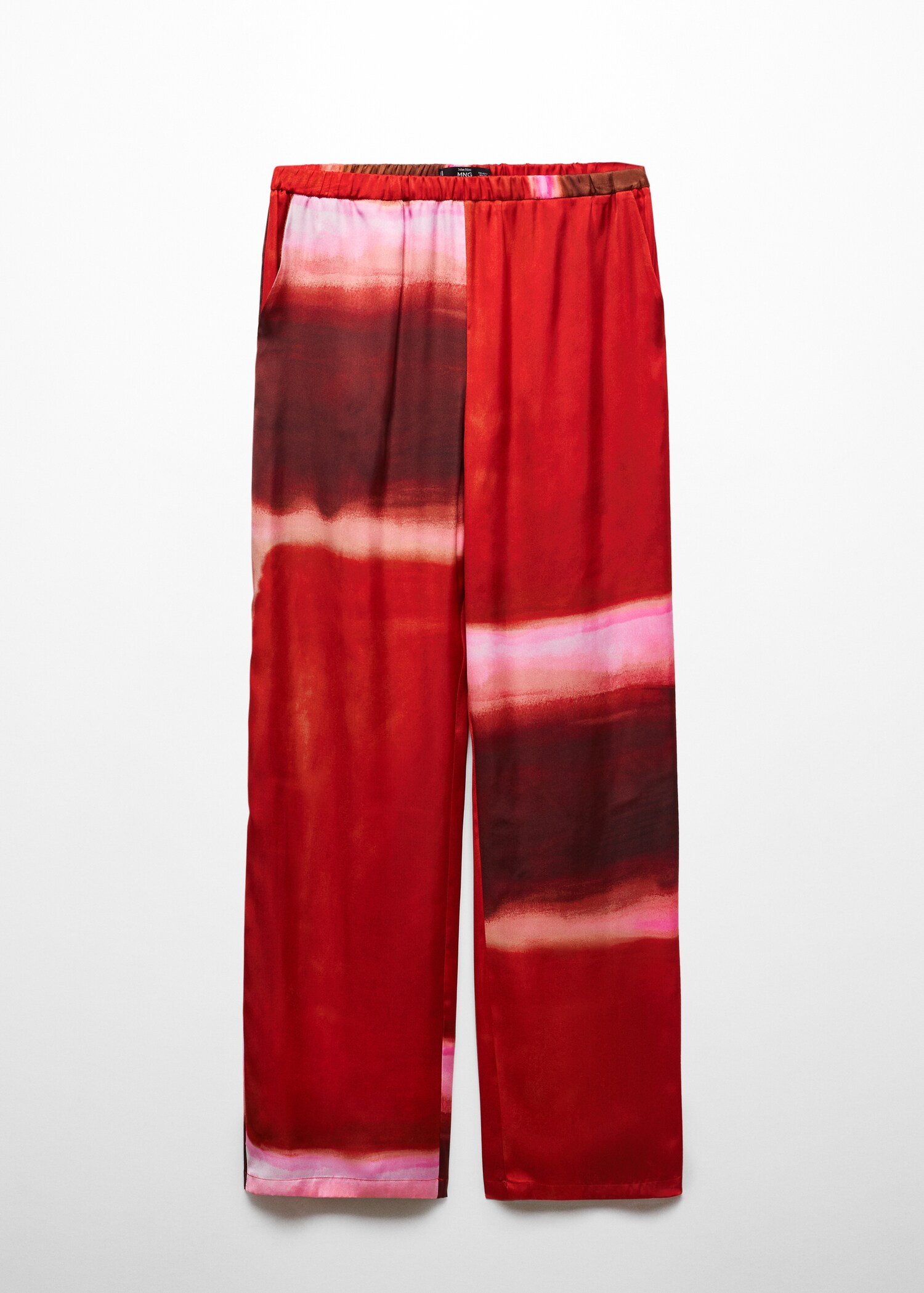 Tie-dye satin trousers - Article without model