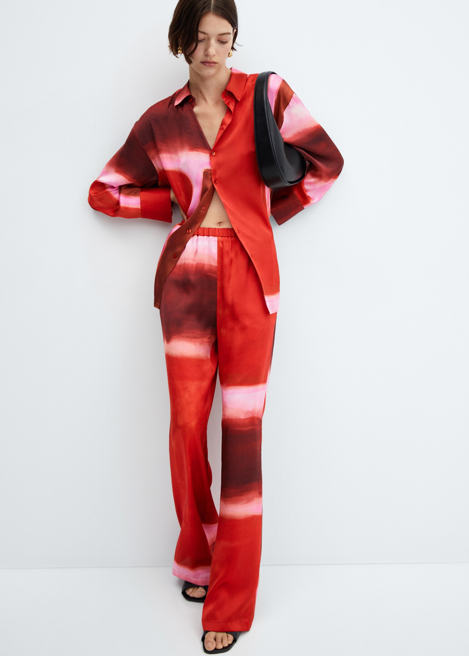 Tie-dye satin trousers - Details of the article 2