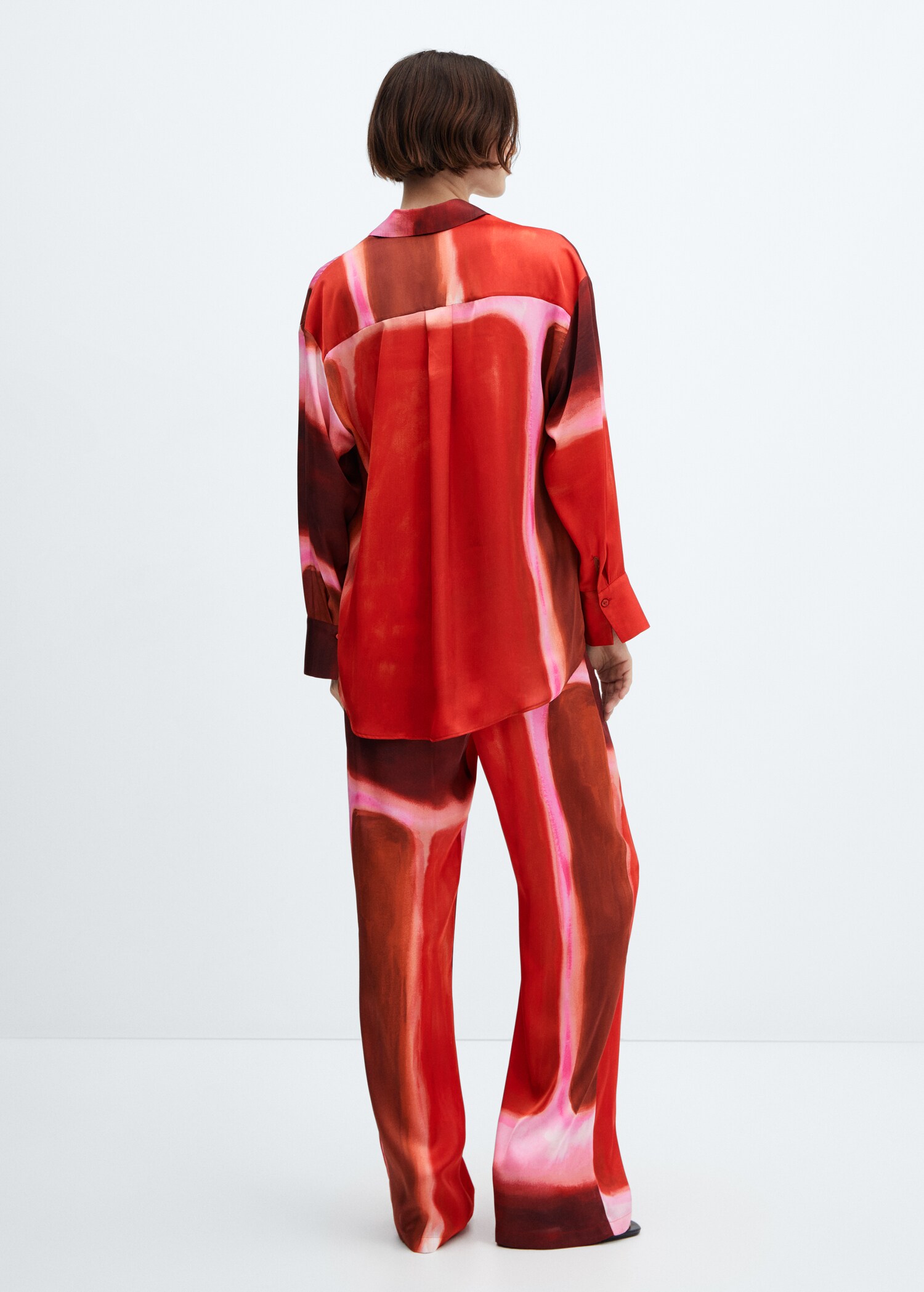 Tie-dye satin trousers - Reverse of the article