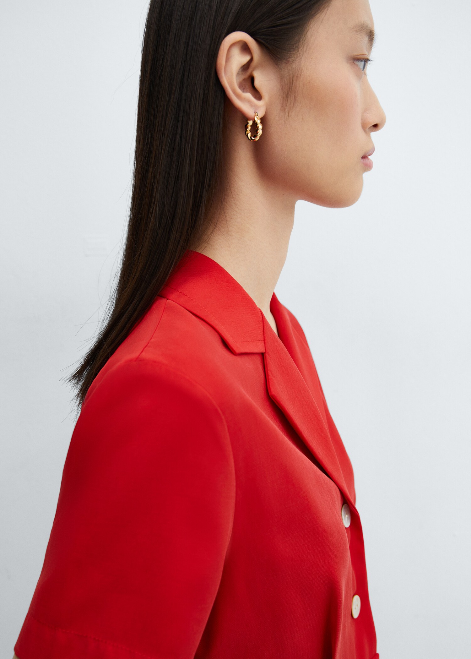 Short jumpsuit with pleat detail - Details of the article 1