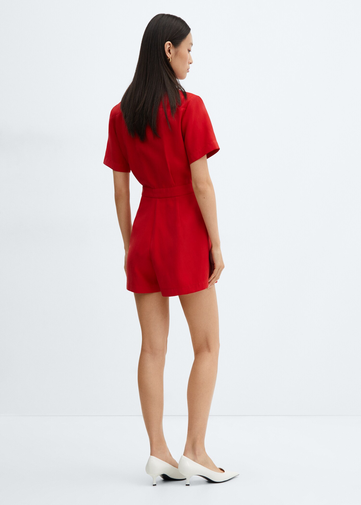 Short jumpsuit with pleat detail - Reverse of the article