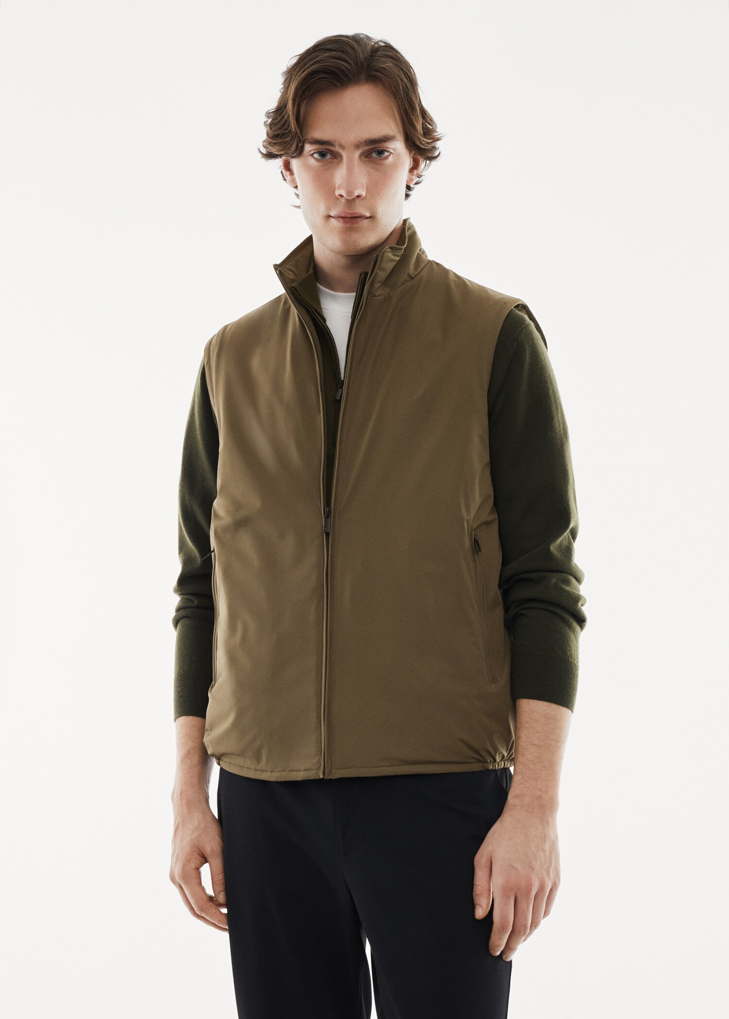 Lightweight quilted water-repellent quilted gilet - Medium plane