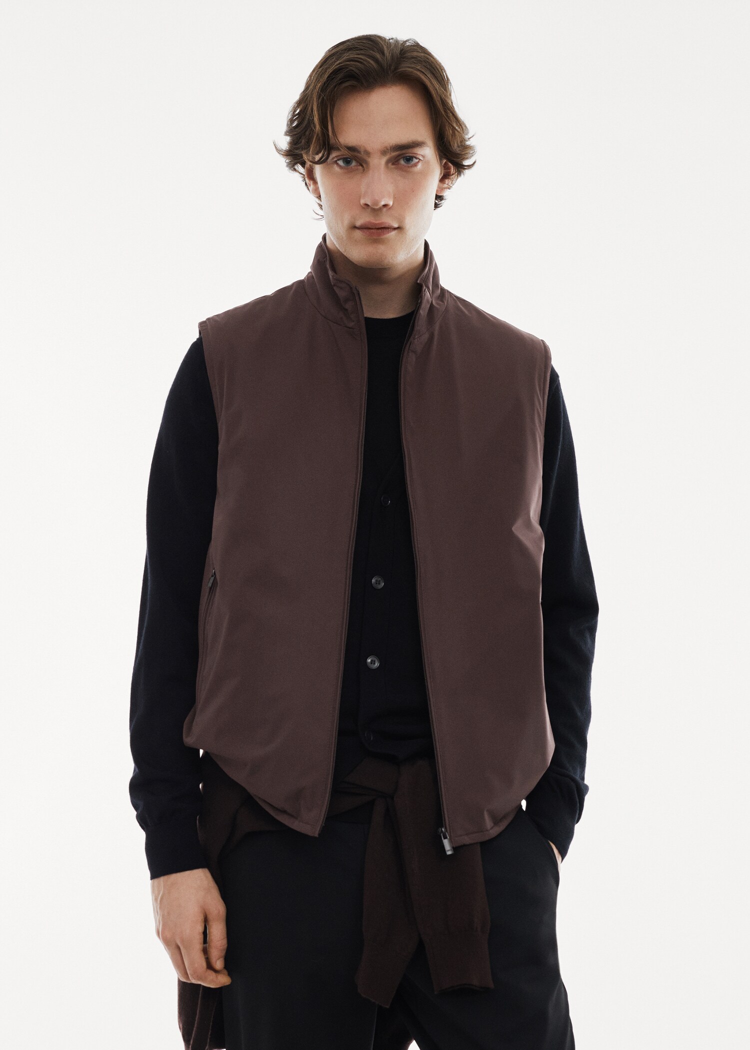 Lightweight quilted water-repellent quilted gilet - Medium plane