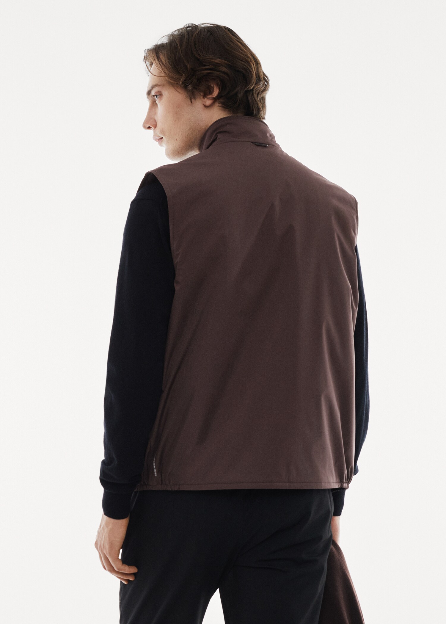 Lightweight quilted water-repellent quilted gilet - Reverse of the article