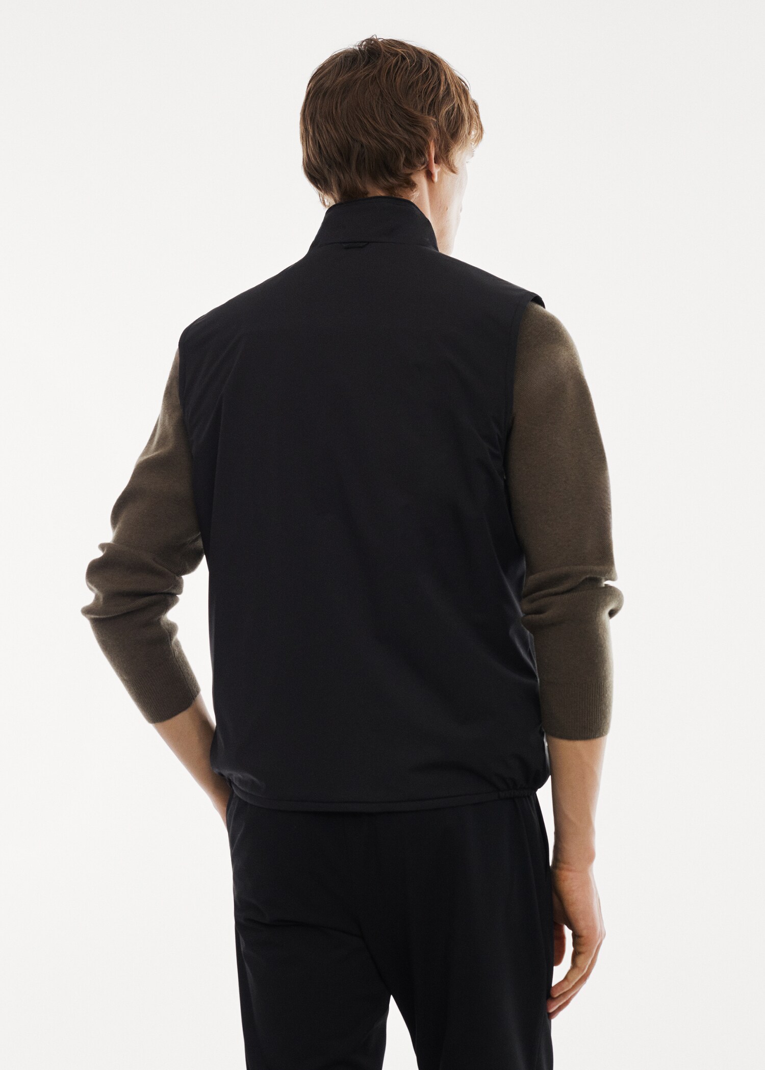 Lightweight quilted water-repellent quilted gilet - Reverse of the article