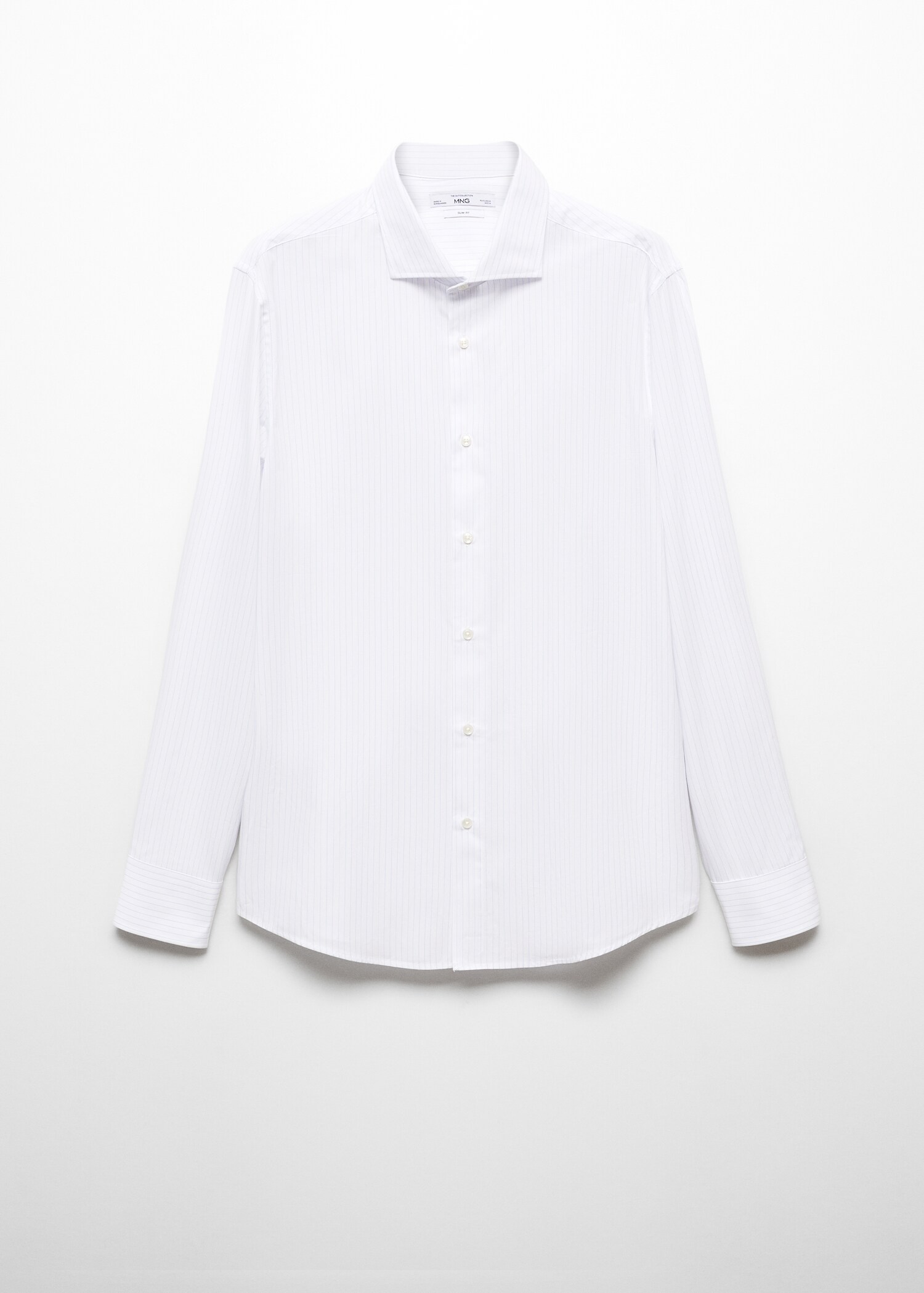 Πουκάμισο κοστουμιού slim fit twill μικροσκοπικό μοτίβο - Προϊόν χωρίς μοντέλο