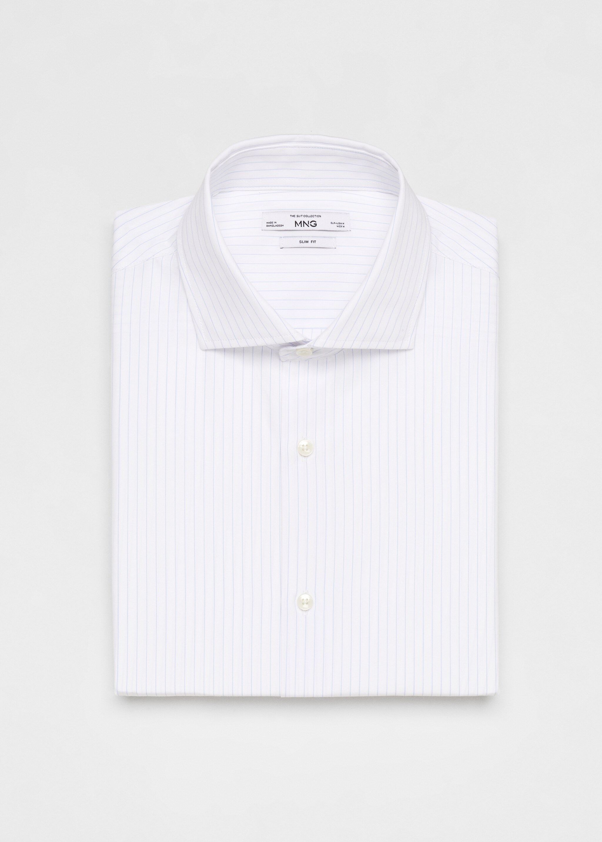 Slim-fit micro-print twill suit shirt - Details of the article 8