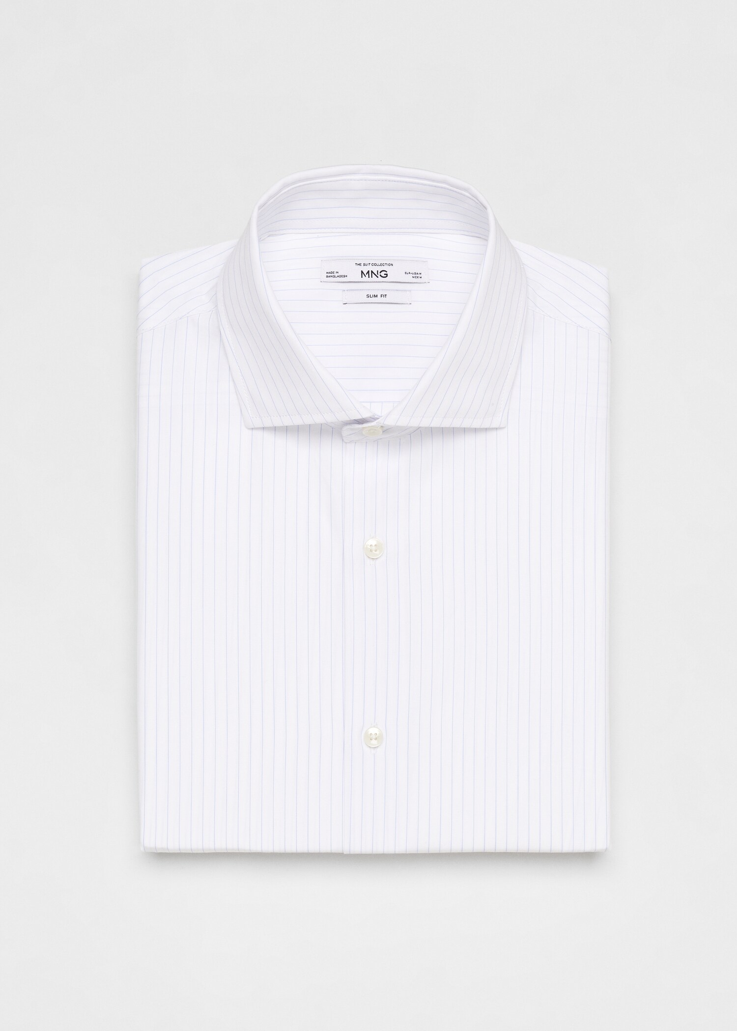 Πουκάμισο κοστουμιού slim fit twill μικροσκοπικό μοτίβο - Λεπτομέρεια του προϊόντος 8