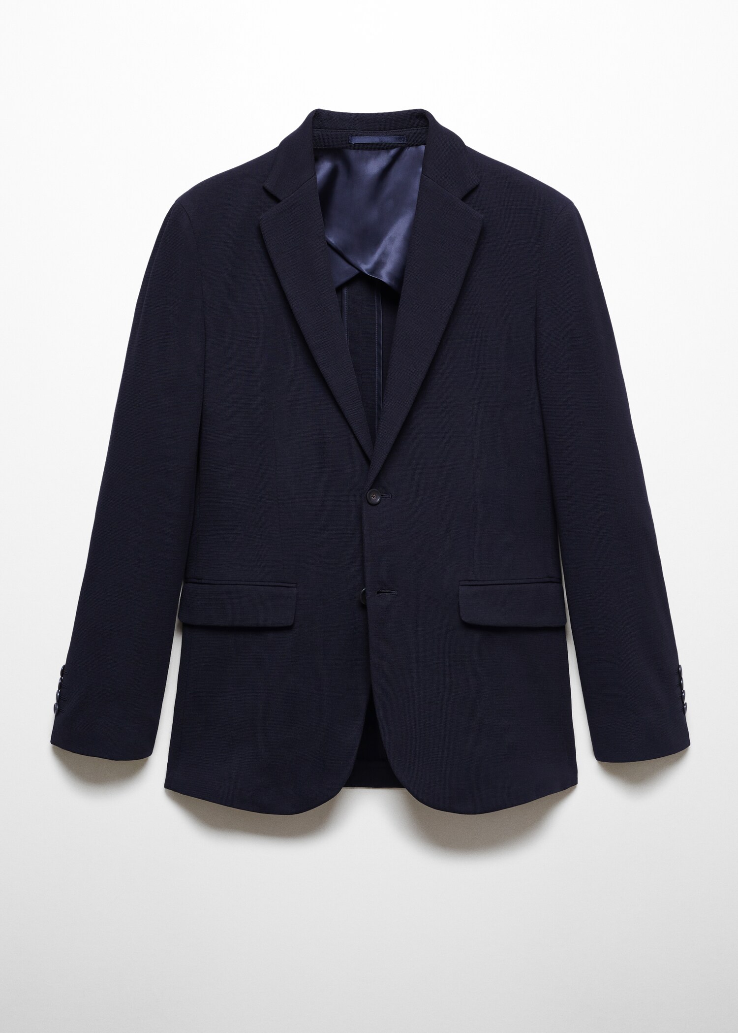 Structured slim fit cotton blazer - Article without model