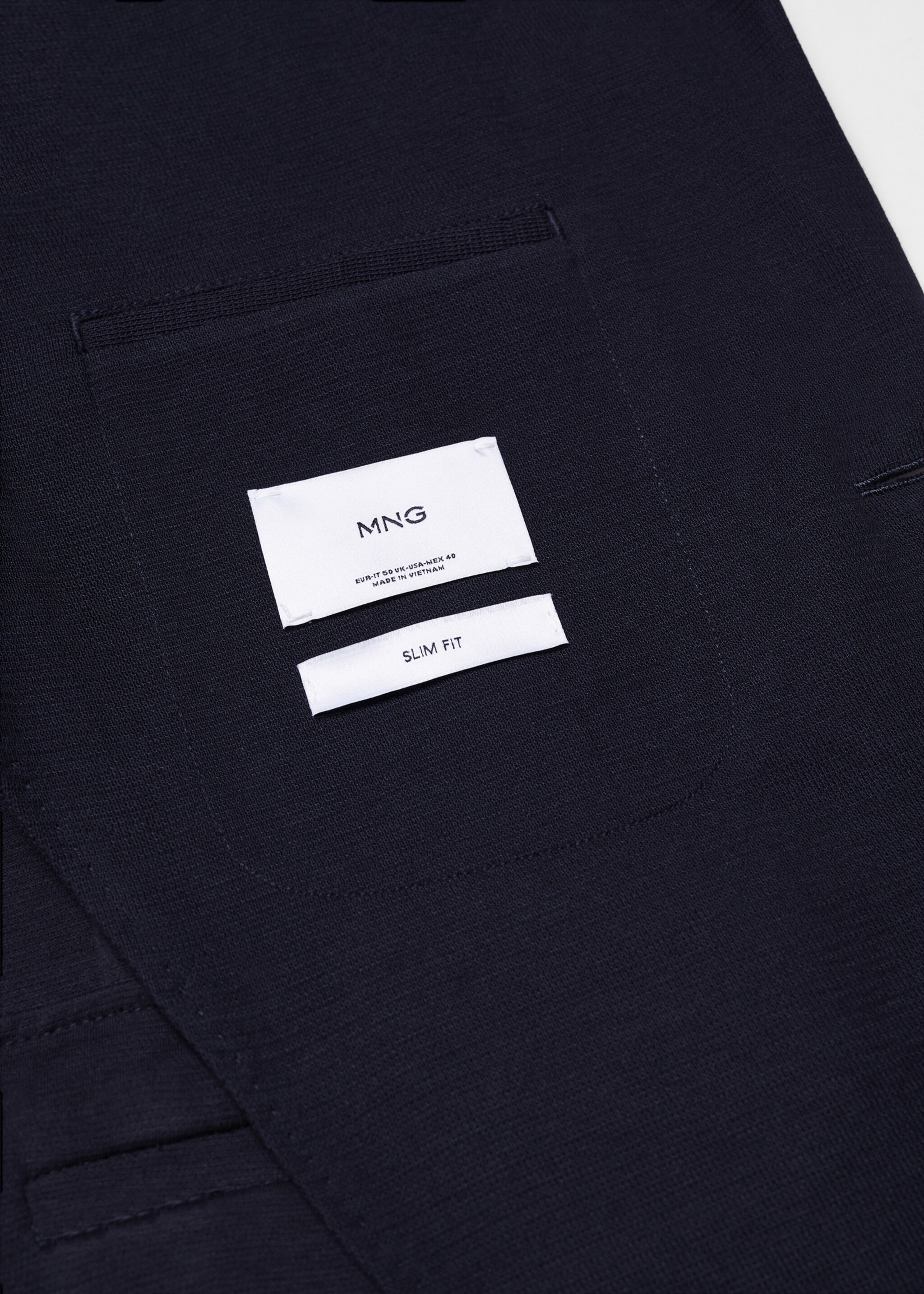 Strukirani slim fit pamučni sako - Detalji artikla 8