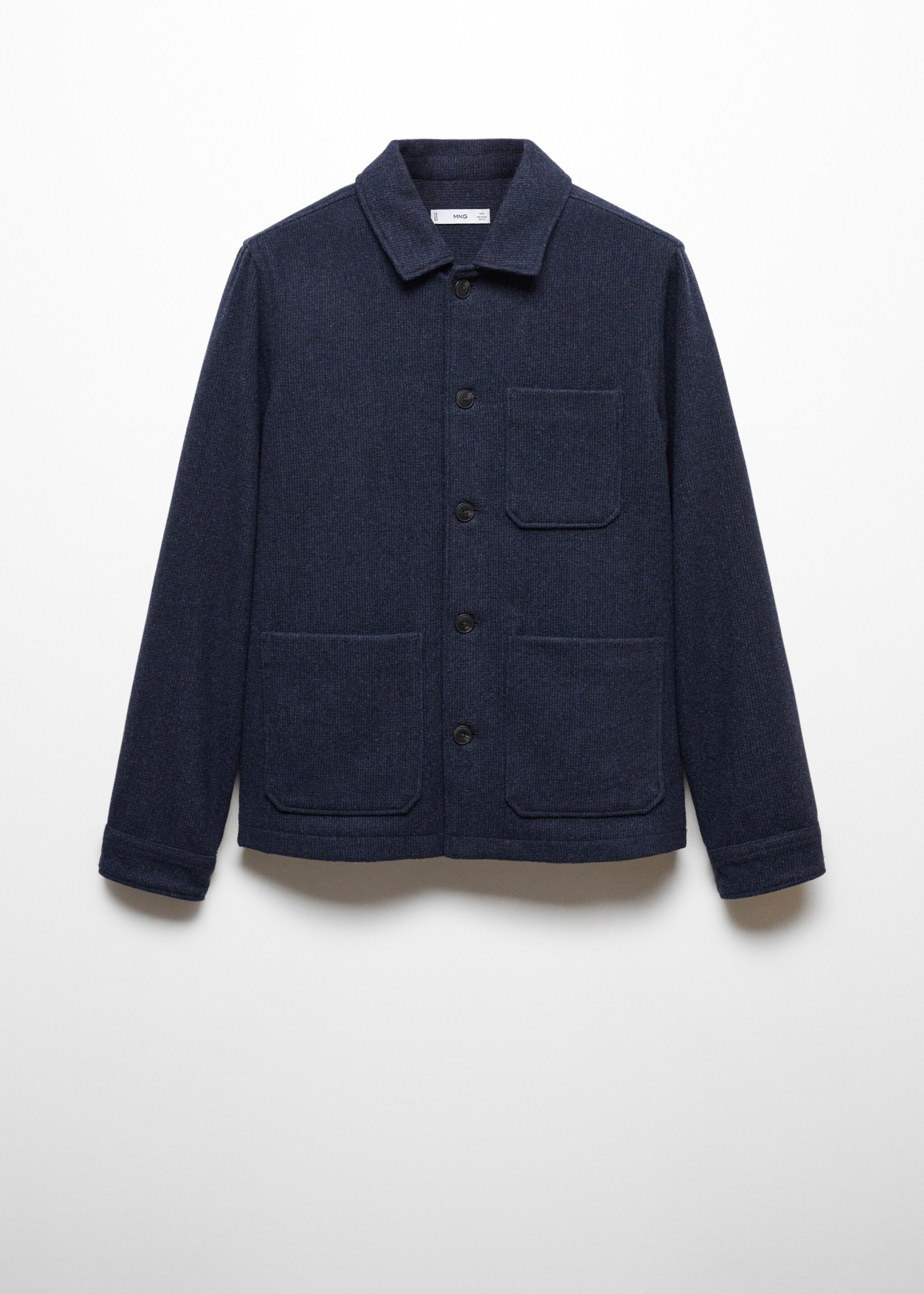 Double-faced wool overshirt with pockets - Article without model
