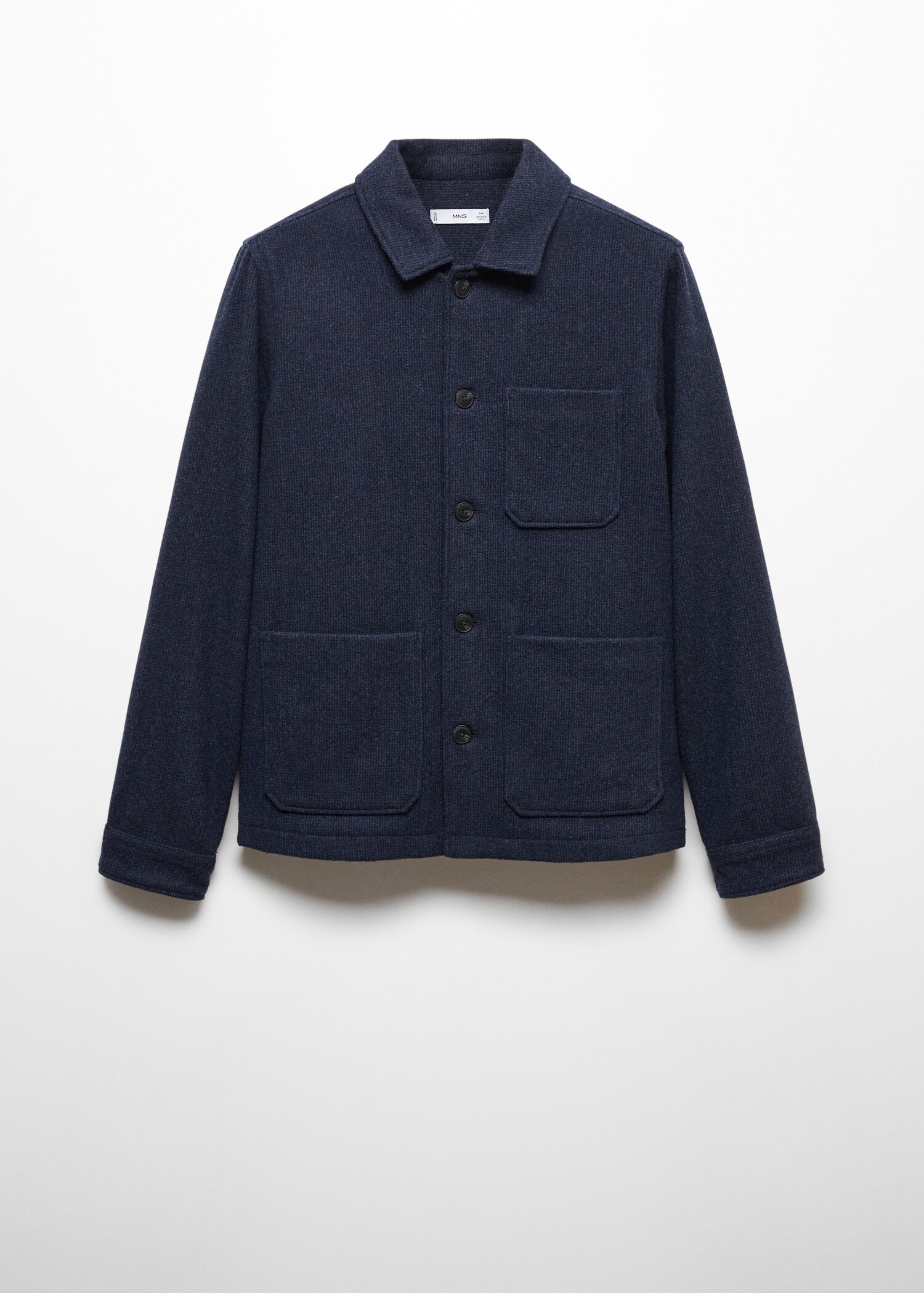 Double-faced wool overshirt with pockets - Article without model