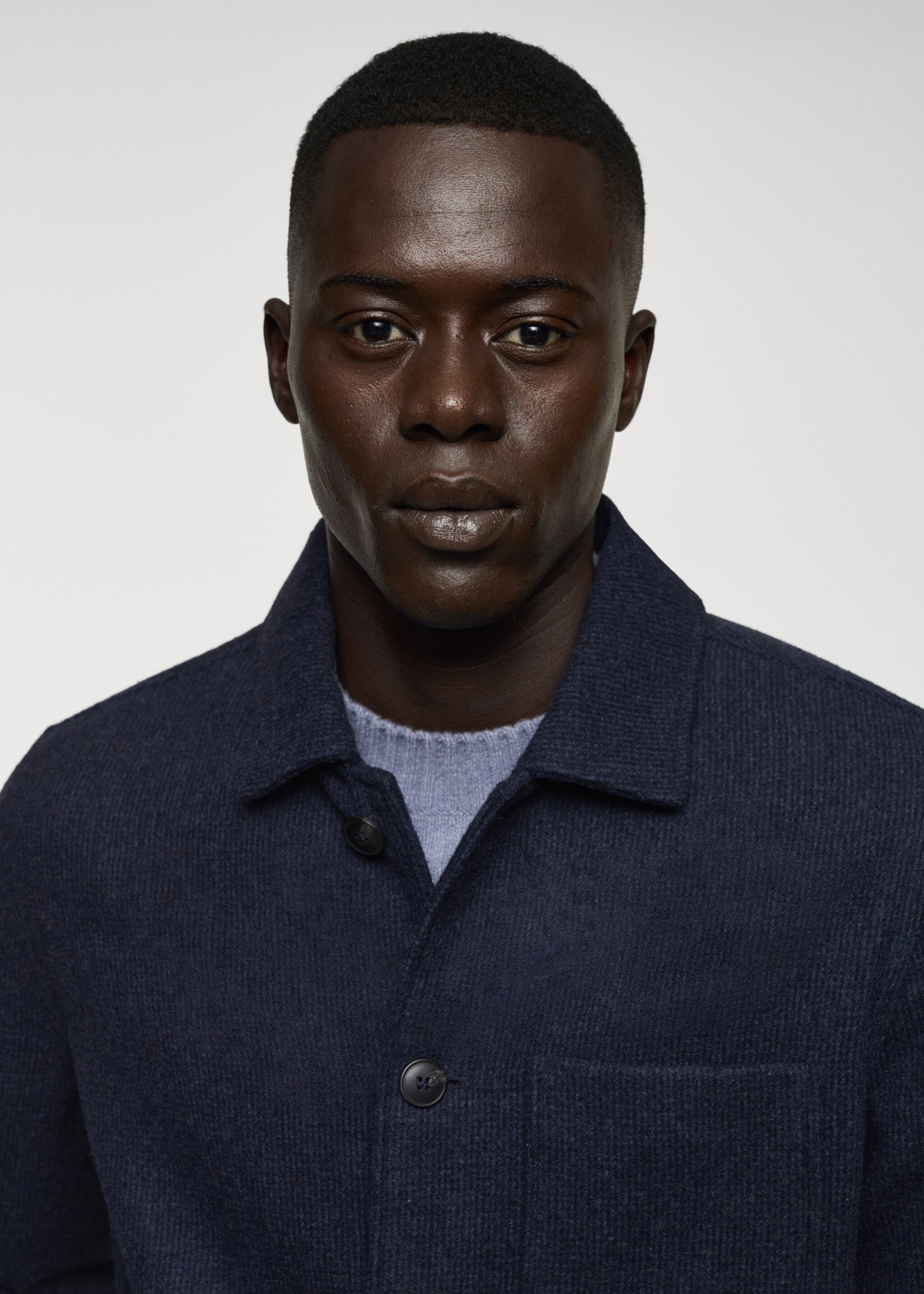 Double-faced wool overshirt with pockets - Details of the article 1