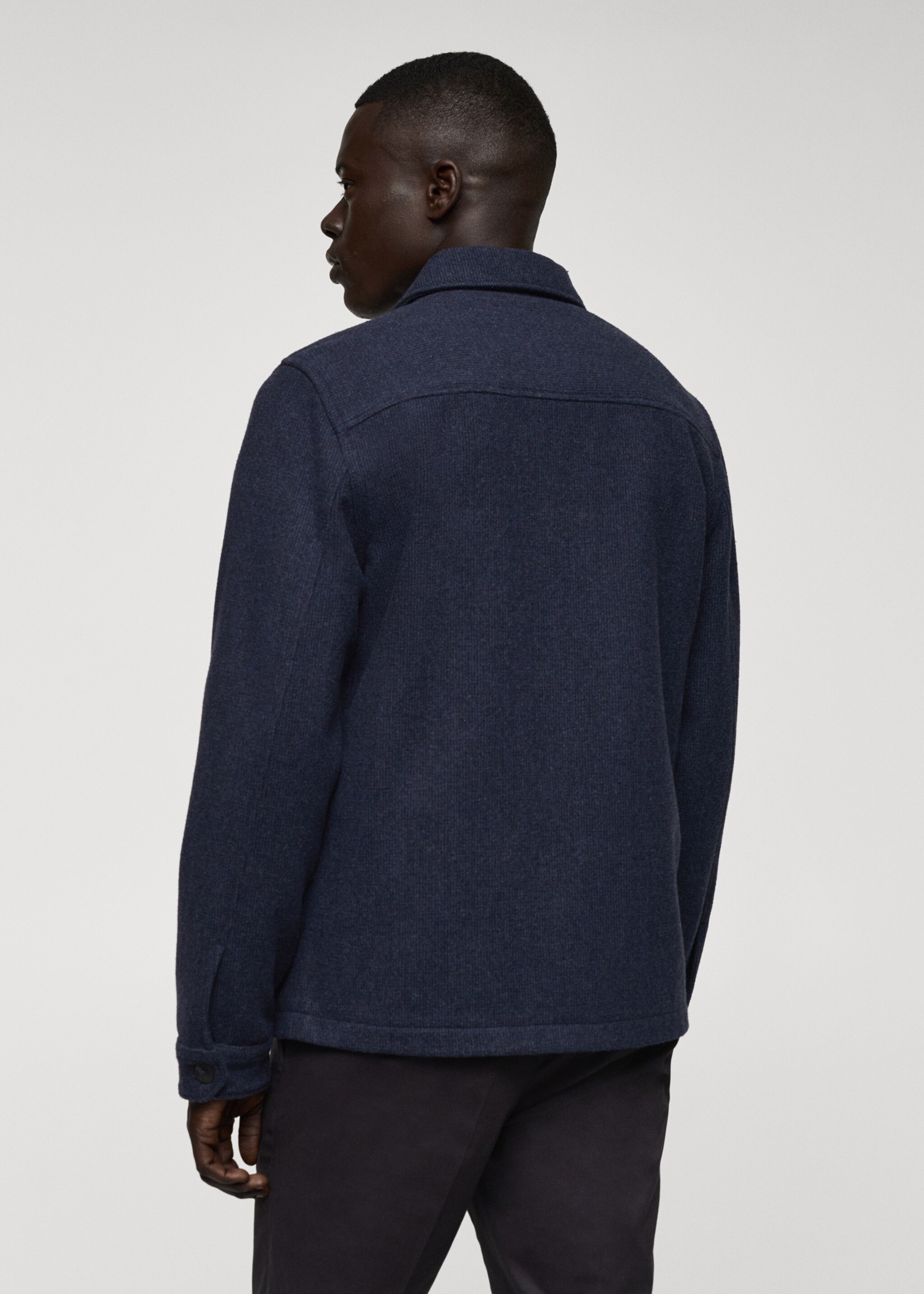 Double-faced wool overshirt with pockets - Reverse of the article