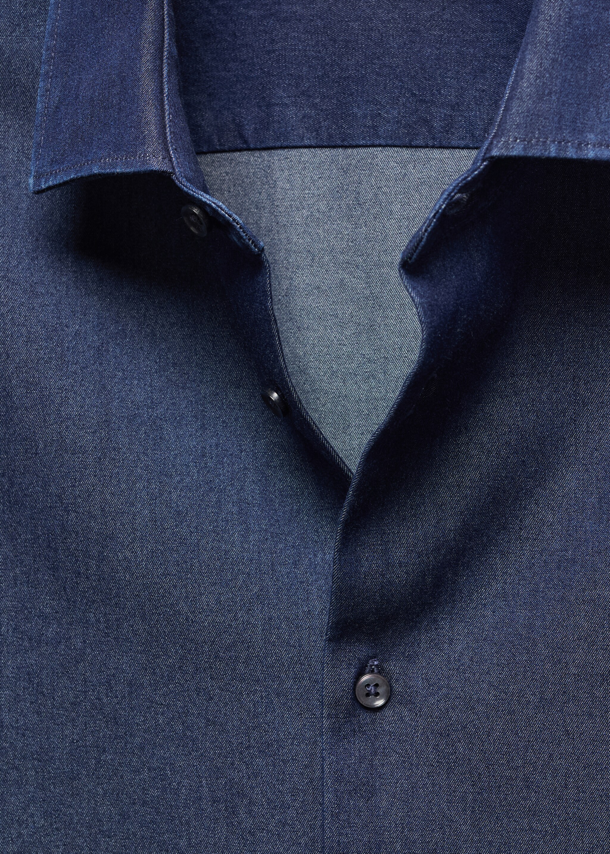 Regular-fit cotton chambray shirt - Details of the article 8