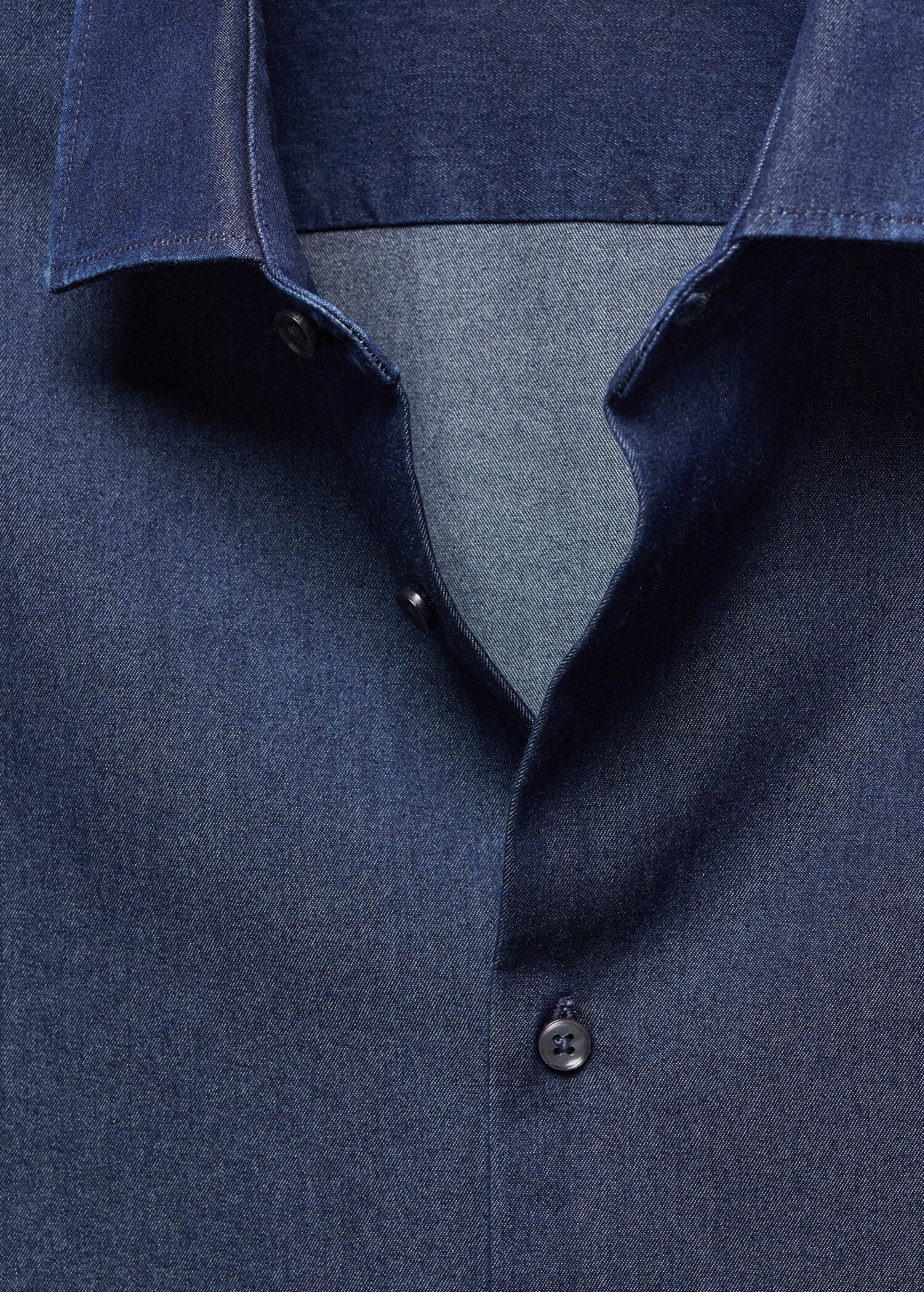 Regular-fit cotton chambray shirt - Details of the article 8