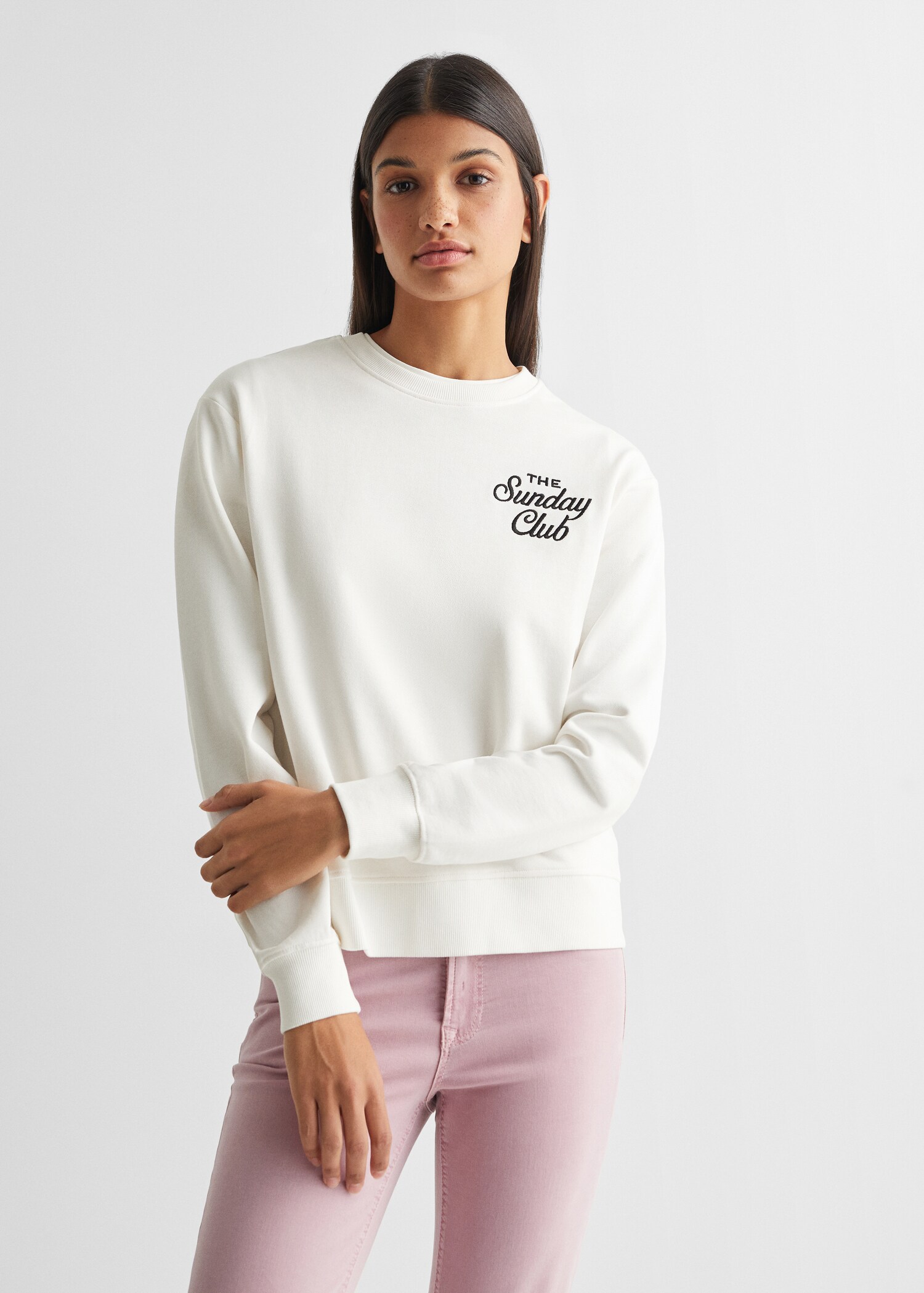 Sweat-shirt message coton - Plan moyen