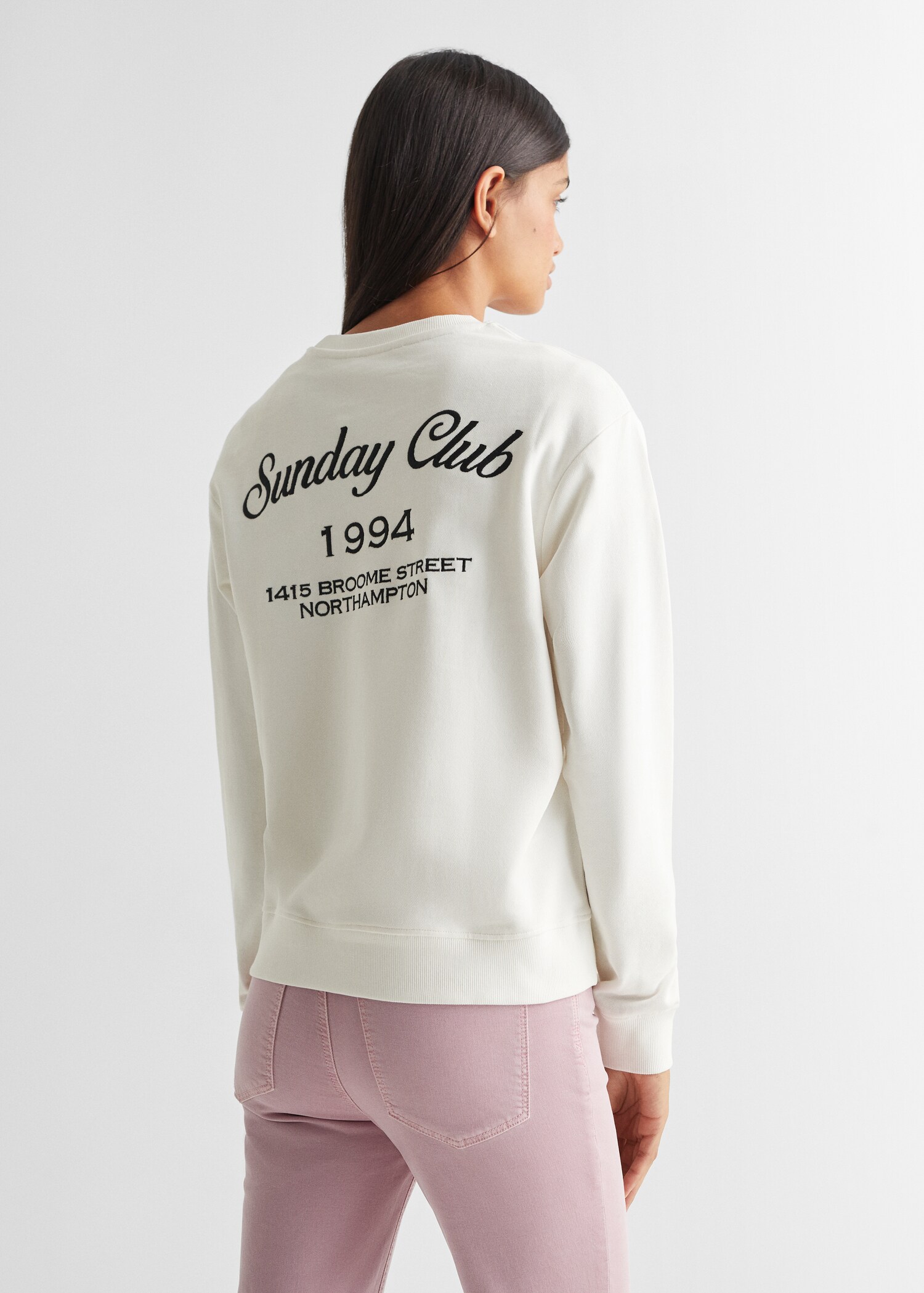 Sweat-shirt message coton - Verso de l’article
