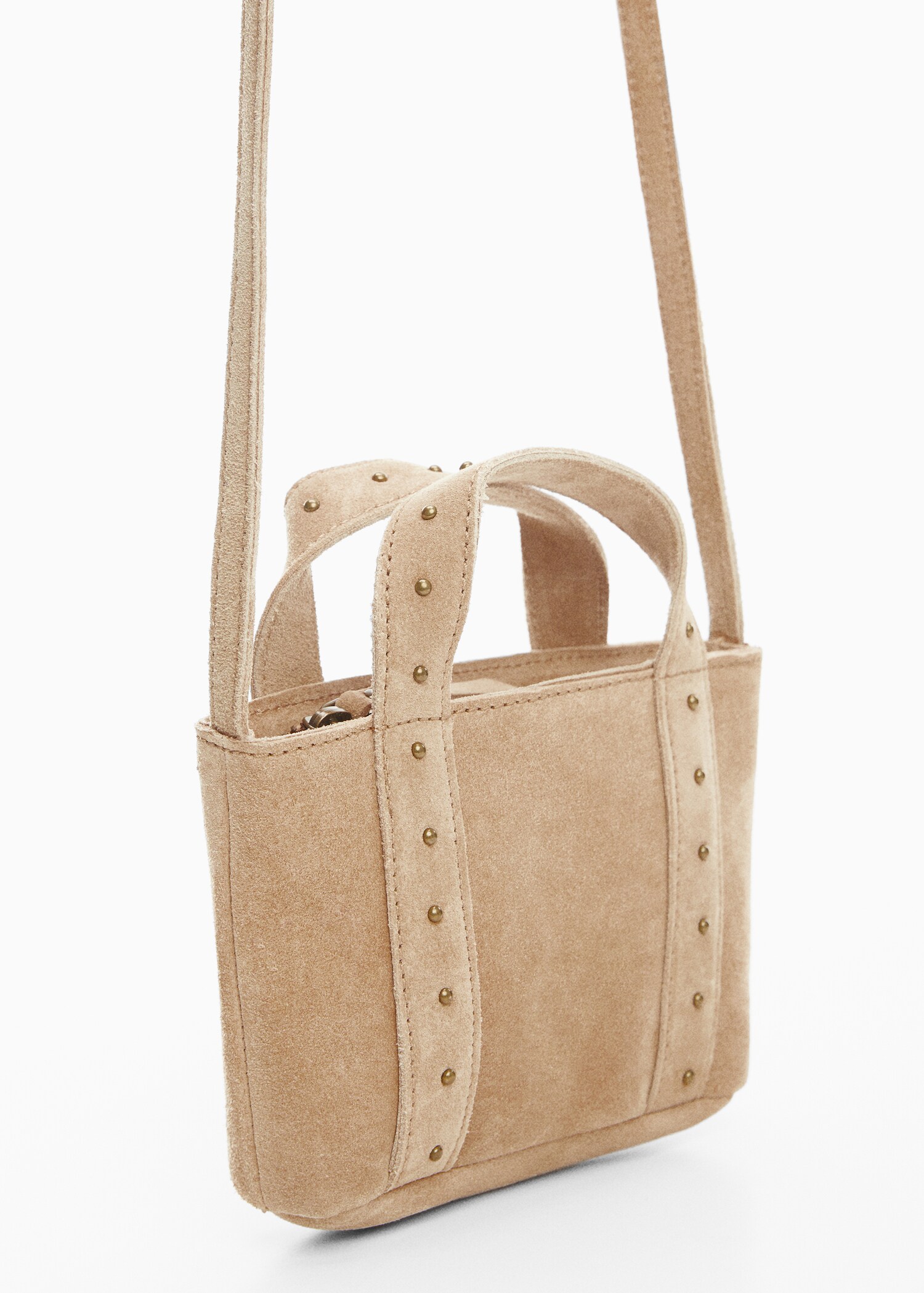 Mini-Shopper-Bag aus Leder - Mittlere Ansicht