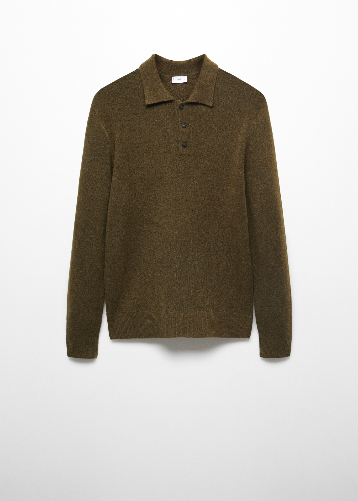 Mini boucle knit polo shirt - Article without model