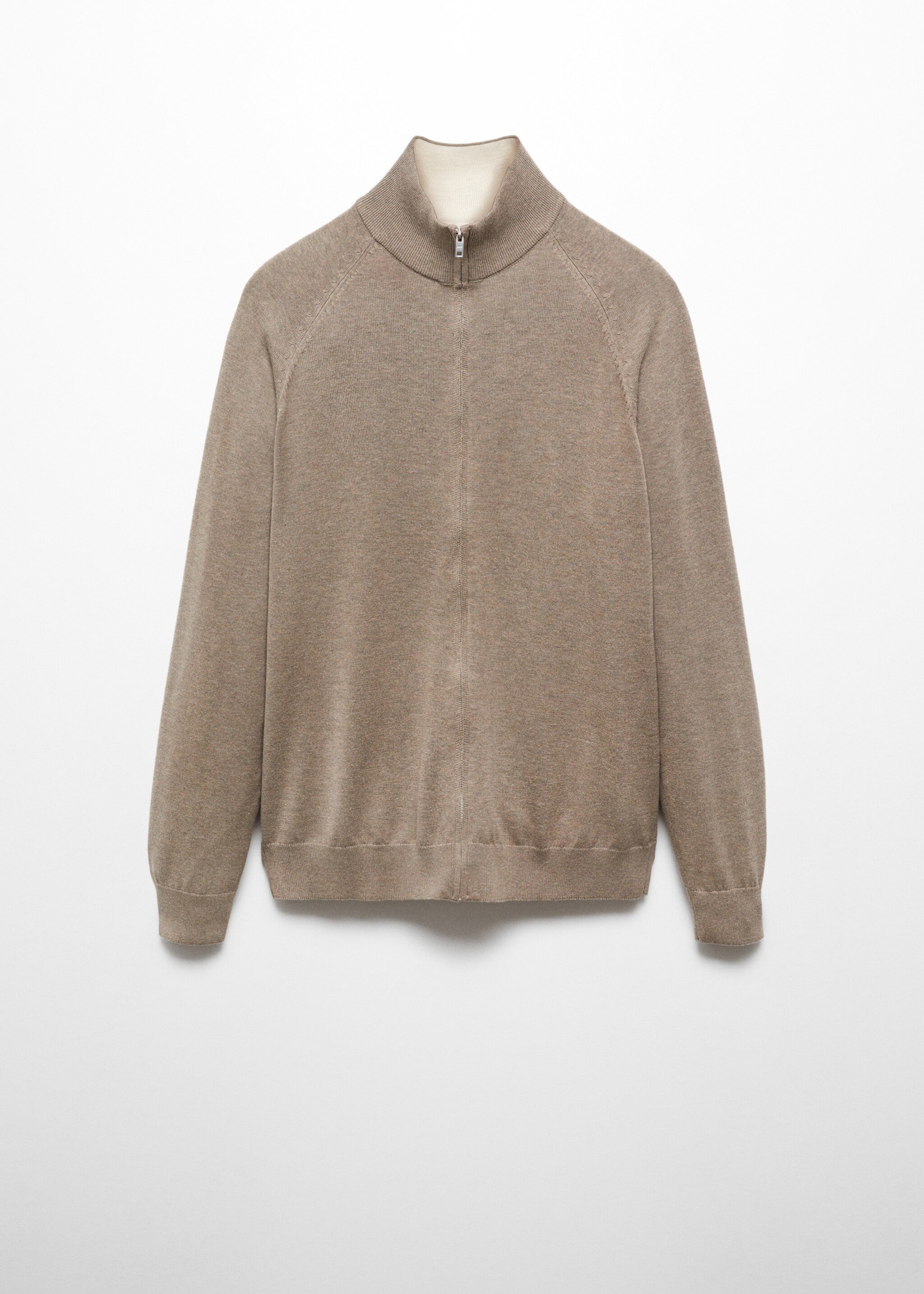 Zipped cotton cardigan - Article without model