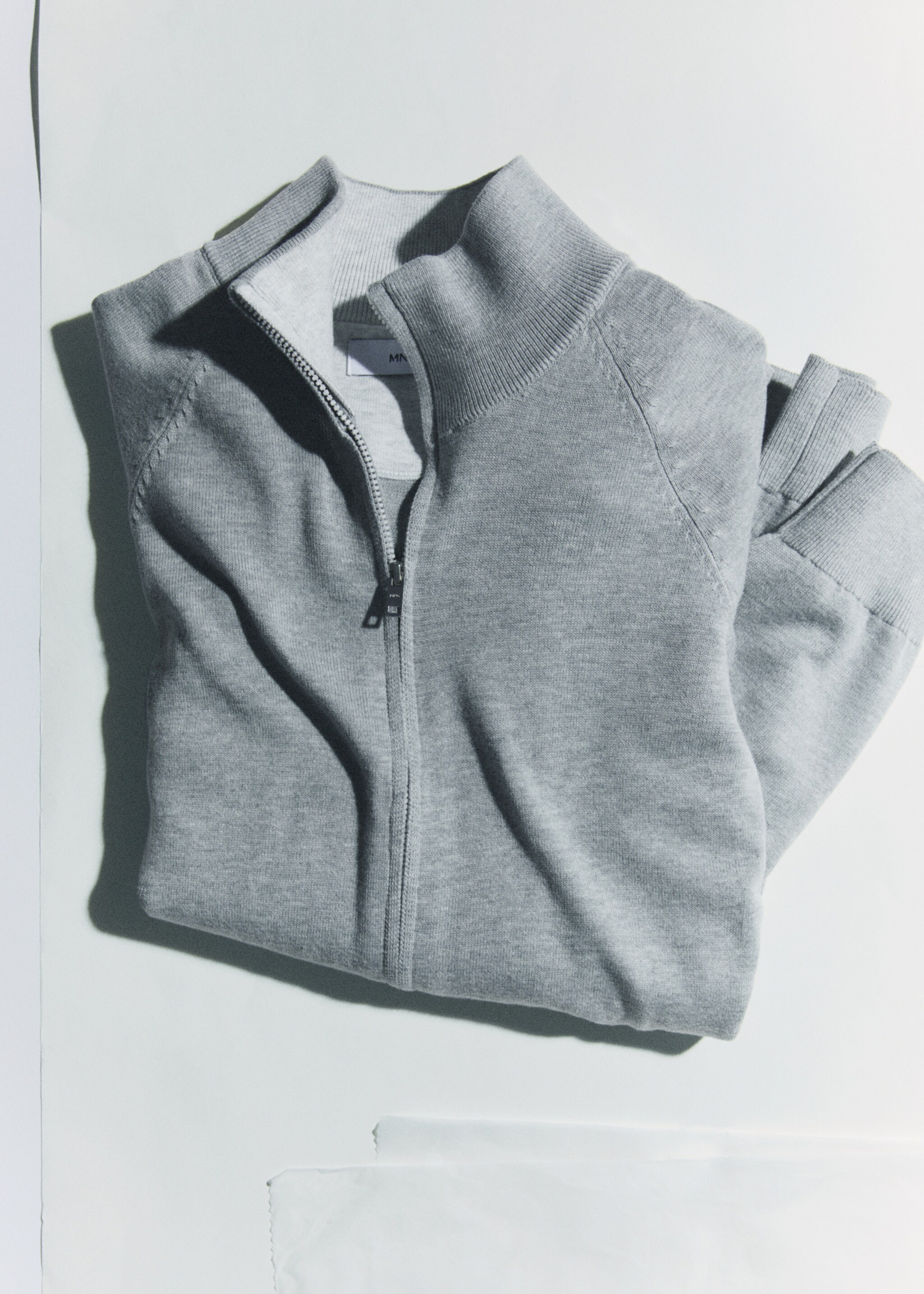Zipped cotton cardigan - Details of the article 5