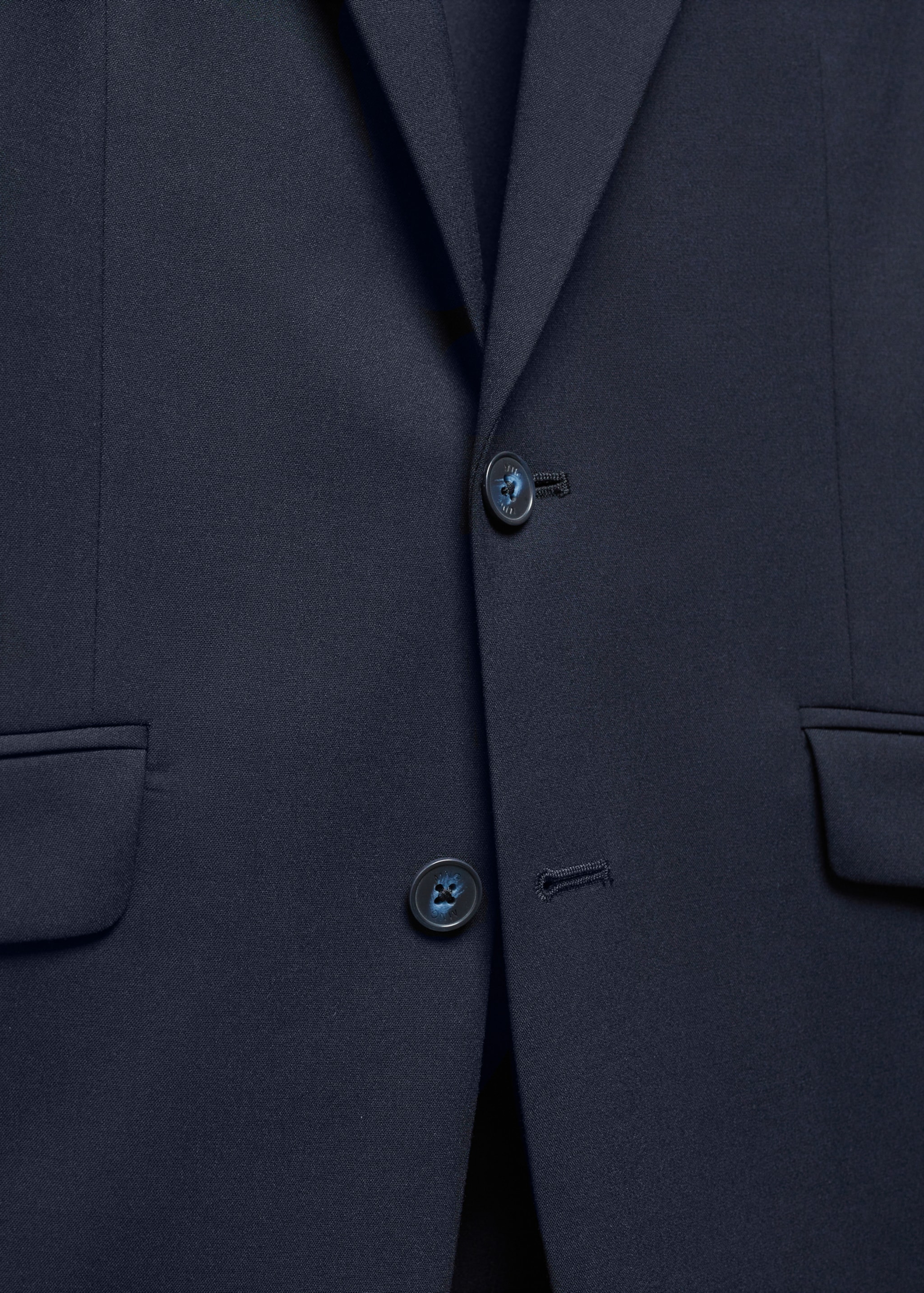 Veste de costume slim fit - Détail de l'article 8, Bleu marine foncé. Ref: 67070648-00.