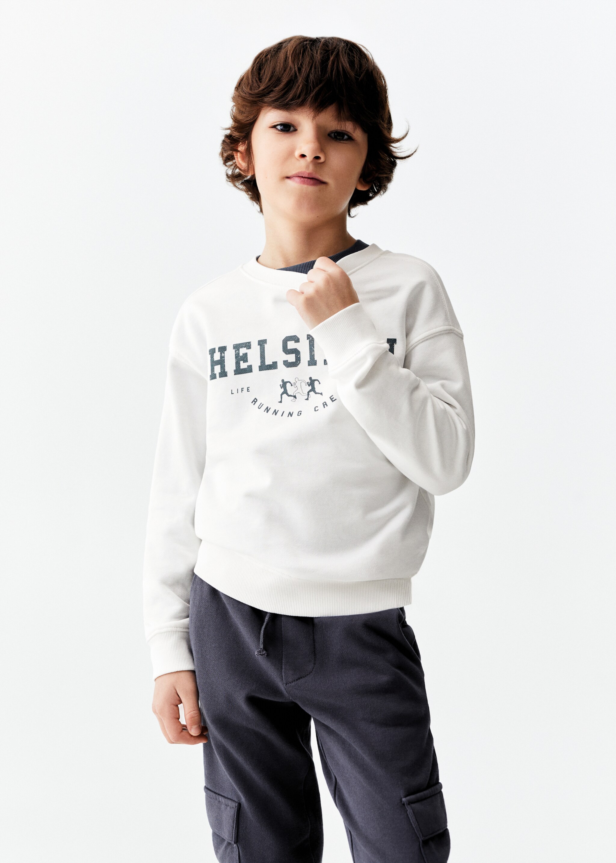 Message cotton sweatshirt - Medium plane