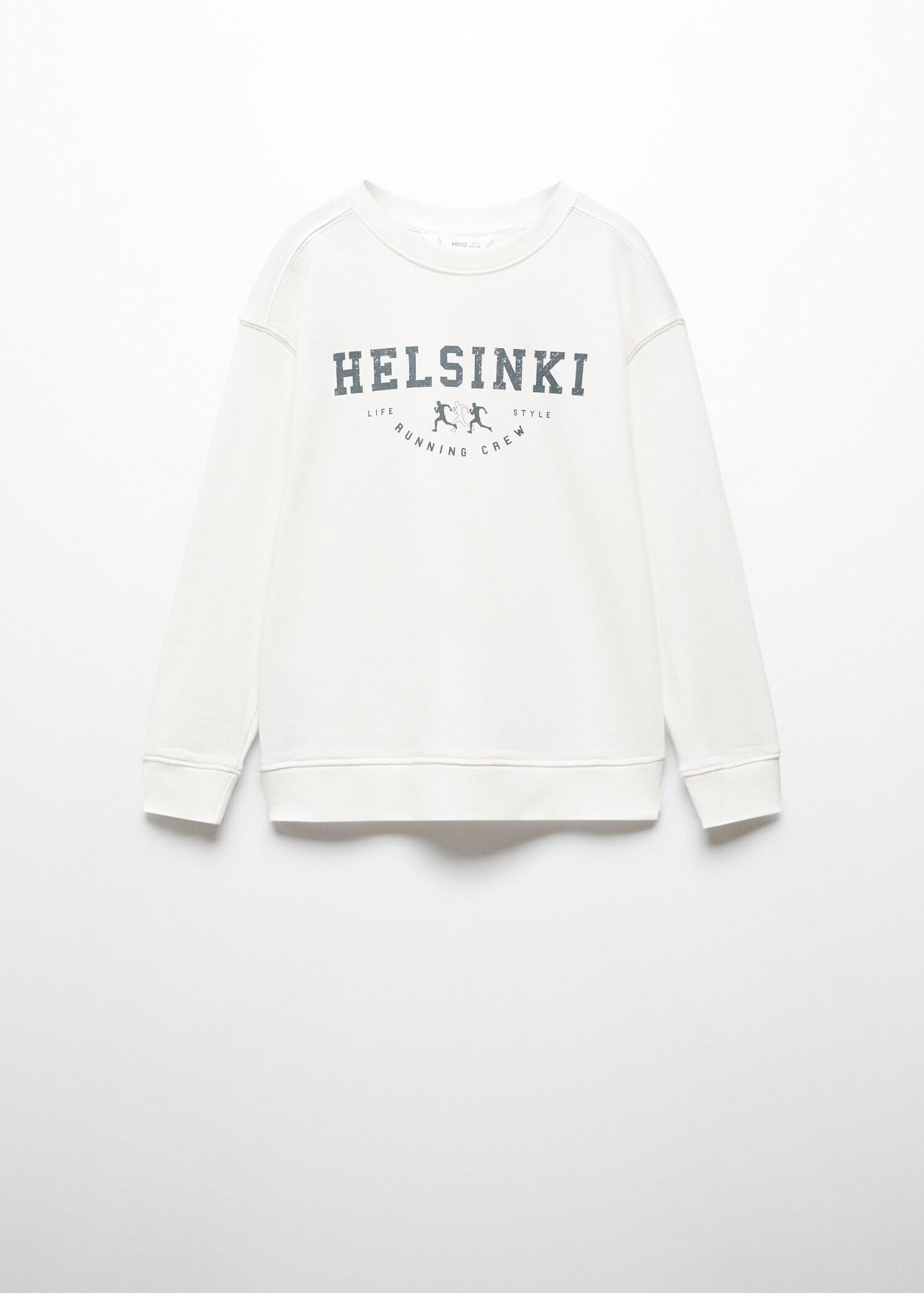 Katoenen sweatshirt met boodschap - Artikel zonder model