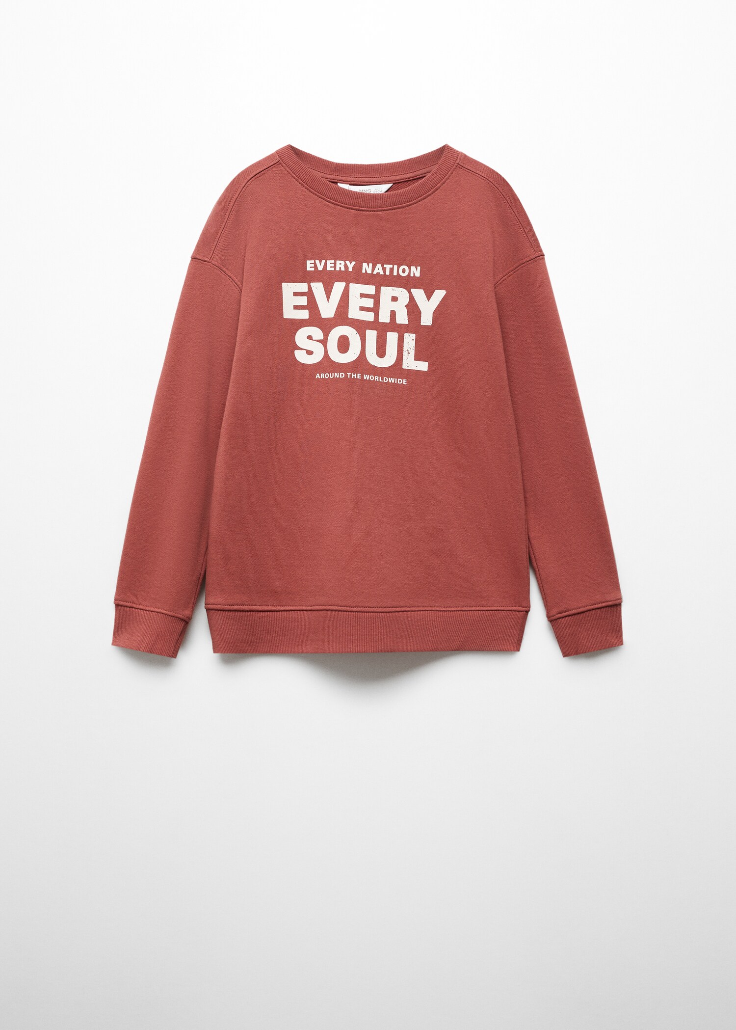 Katoenen sweatshirt met boodschap - Artikel zonder model