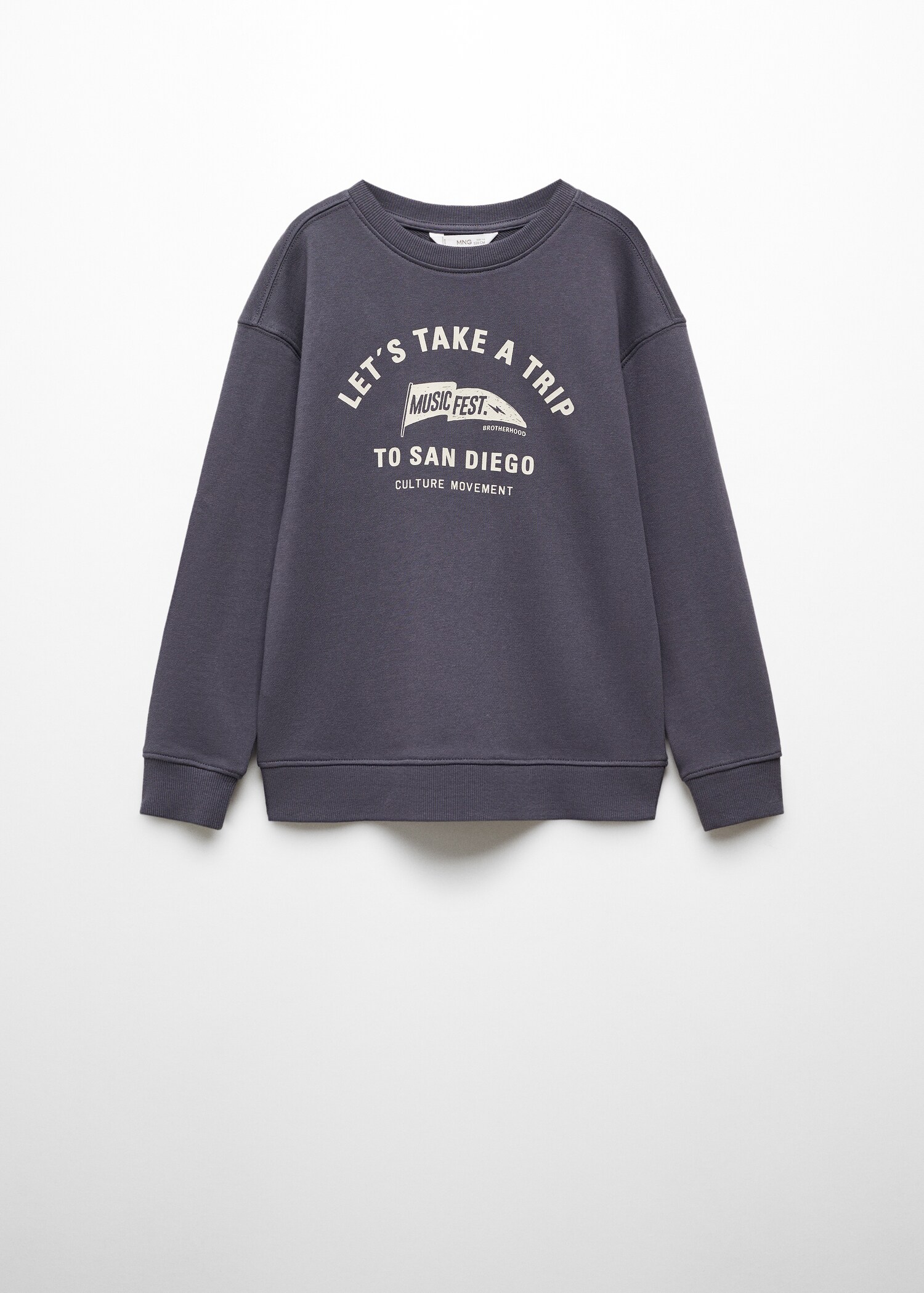 Katoenen sweatshirt met boodschap - Artikel zonder model