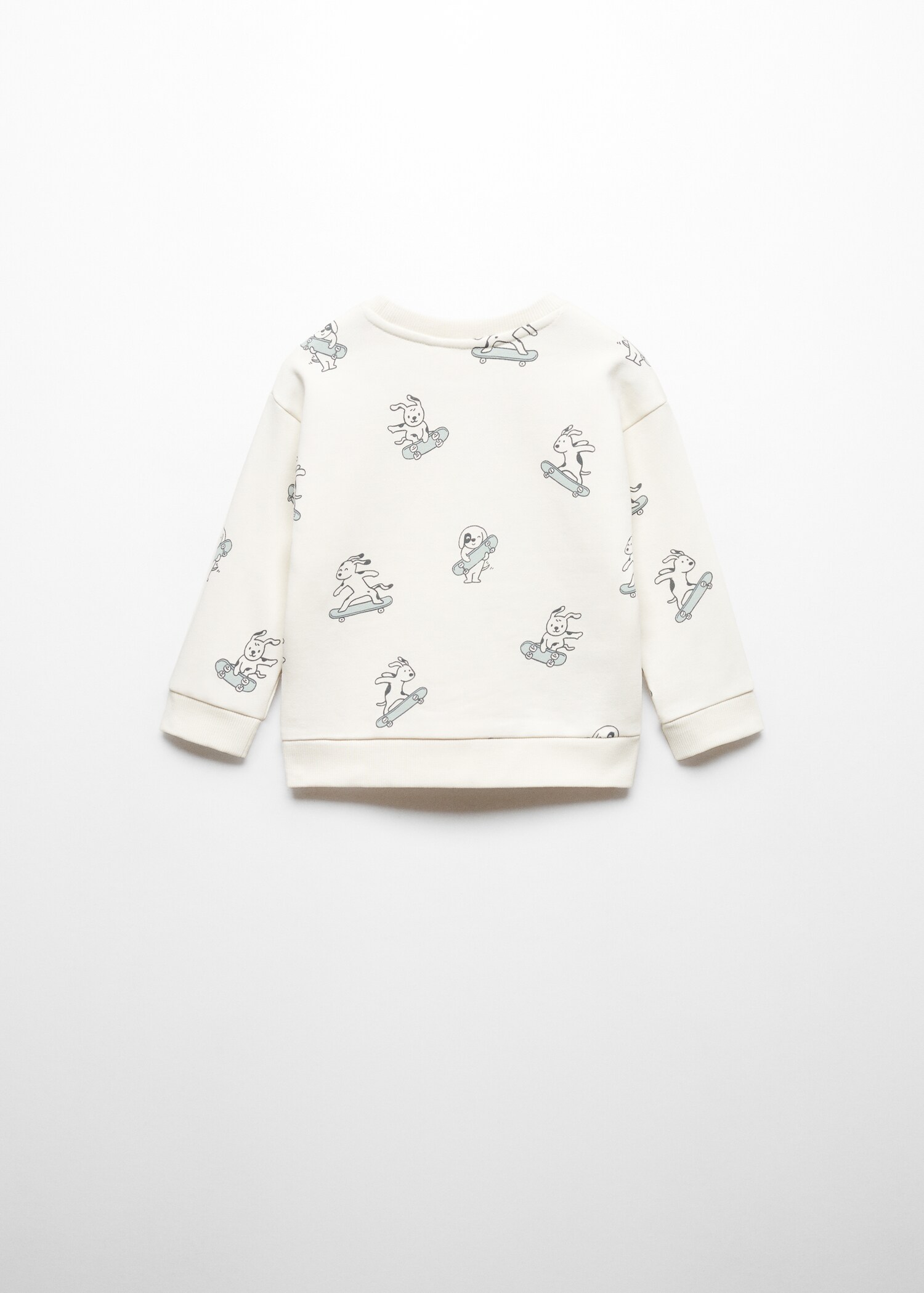 Printed cotton sweatshirt - Reverse of the article