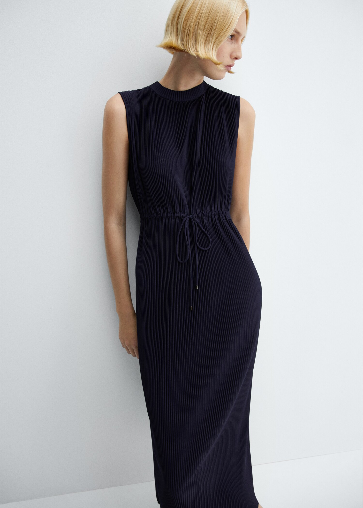 Pleated midi dress - Medium plane
