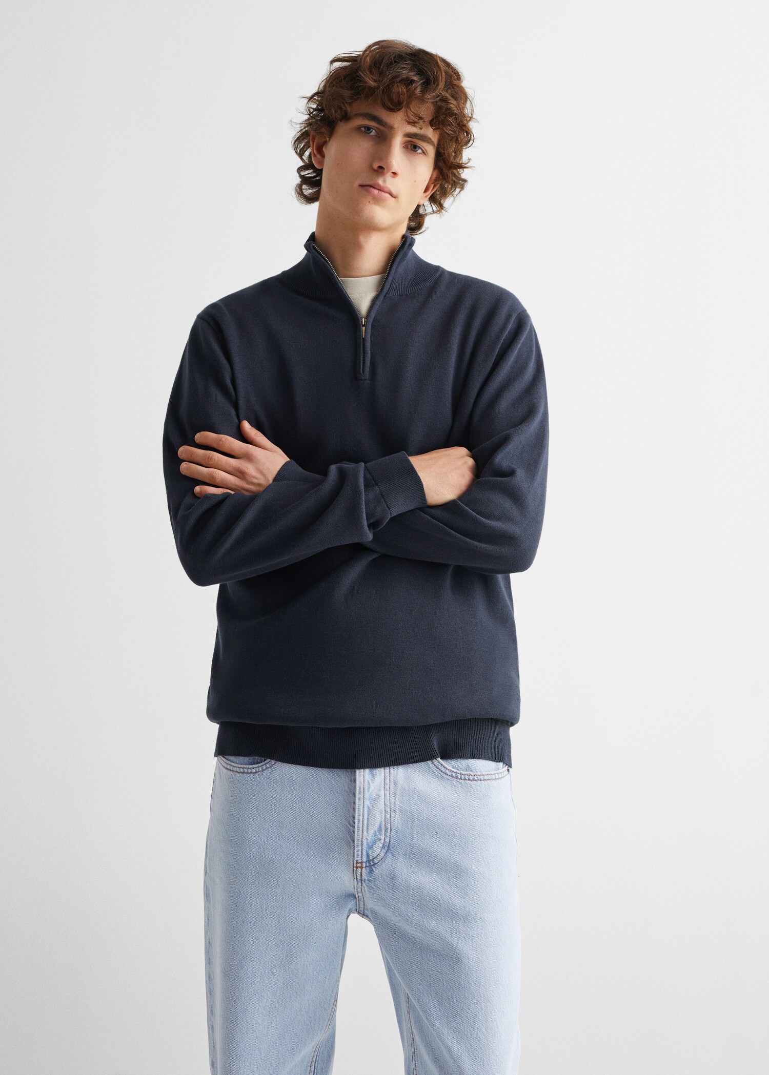 Pull-over col fermeture Éclair - Plan moyen
