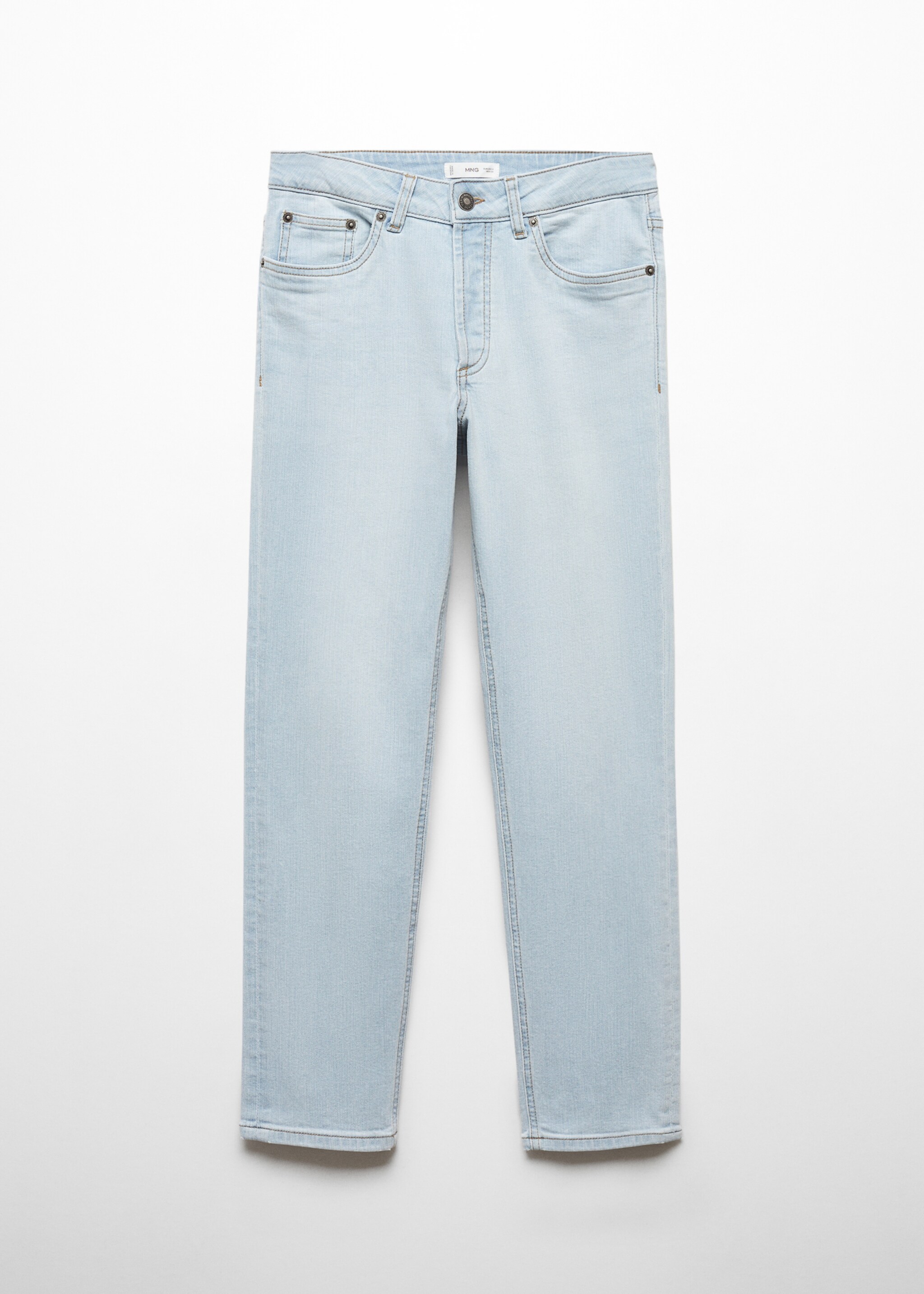 Jean slim boutons - Article sans modèle, Bleu clair. Ref: 67070678-00.