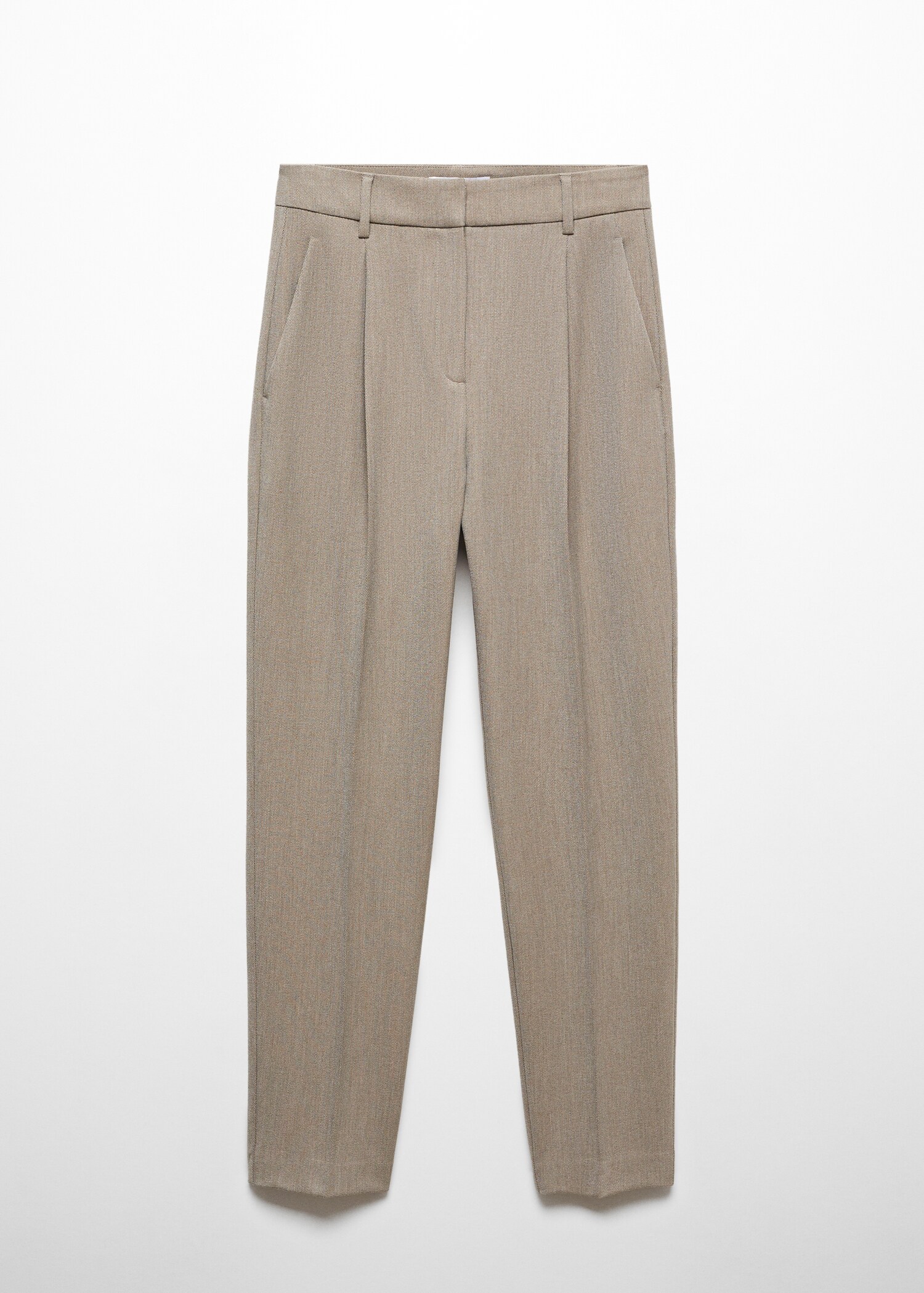 Straight-fit pleated trousers - Article without model