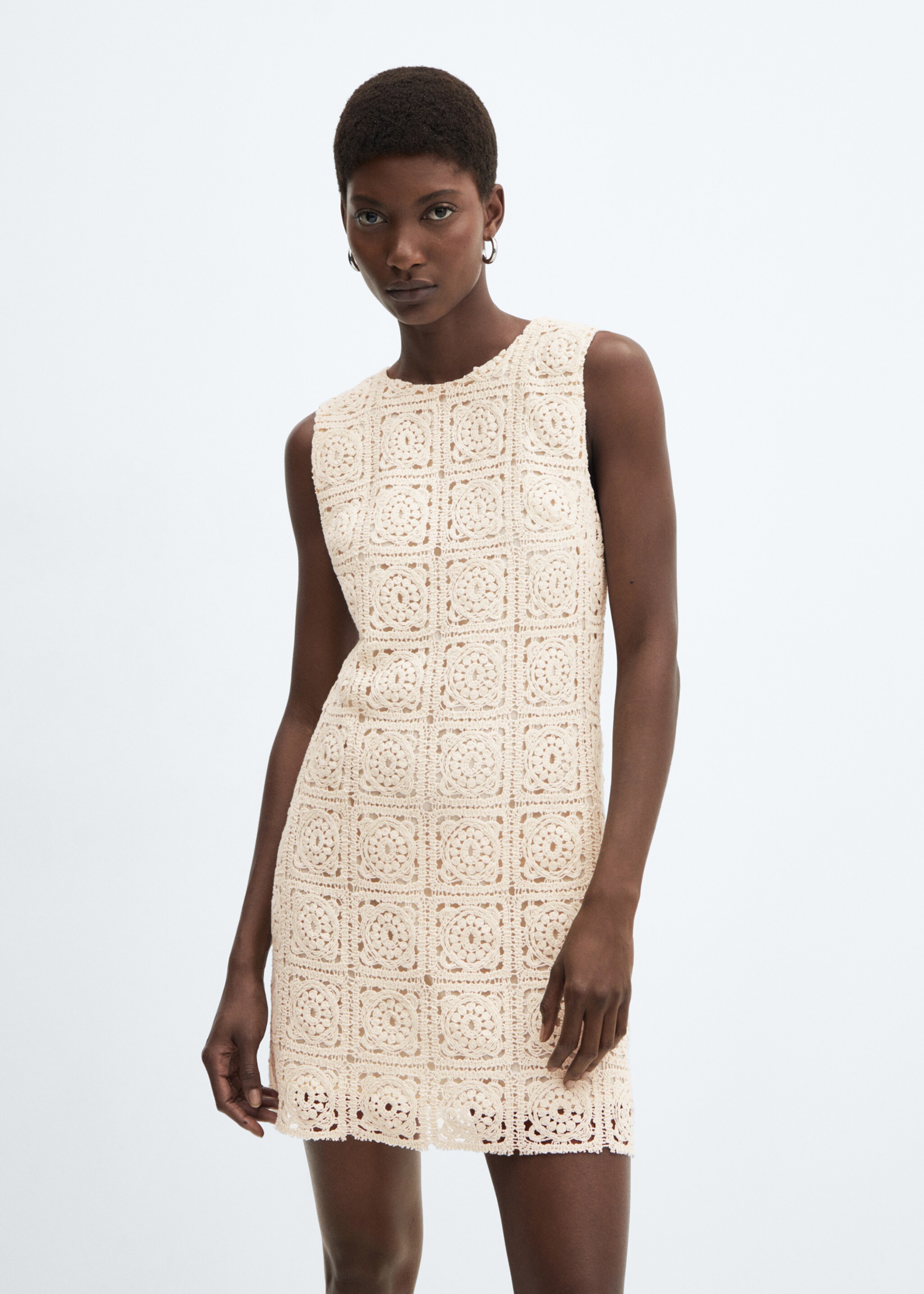 Häkelkleid aus Baumwolle - Mittlere Ansicht