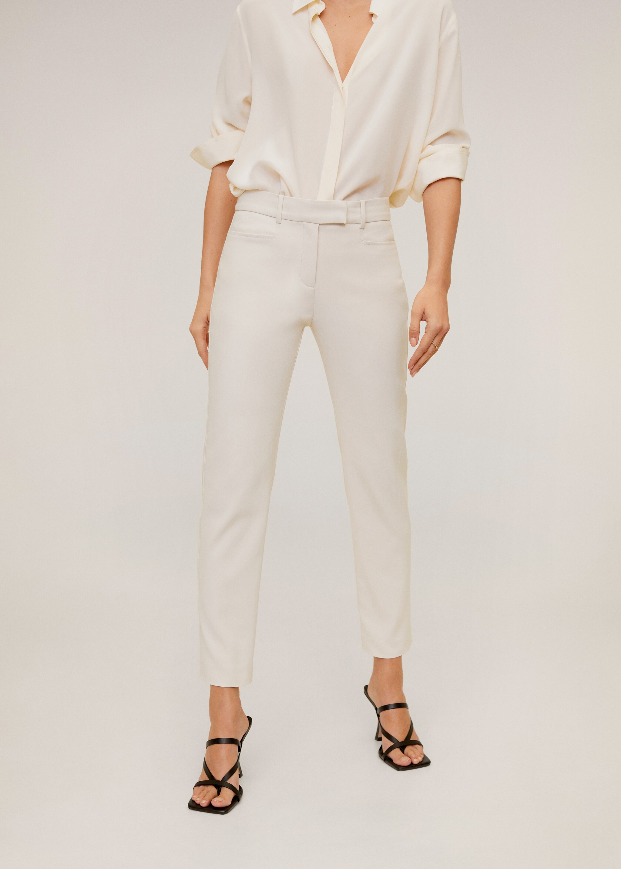 Cotton crop trousers - Details of the article 1