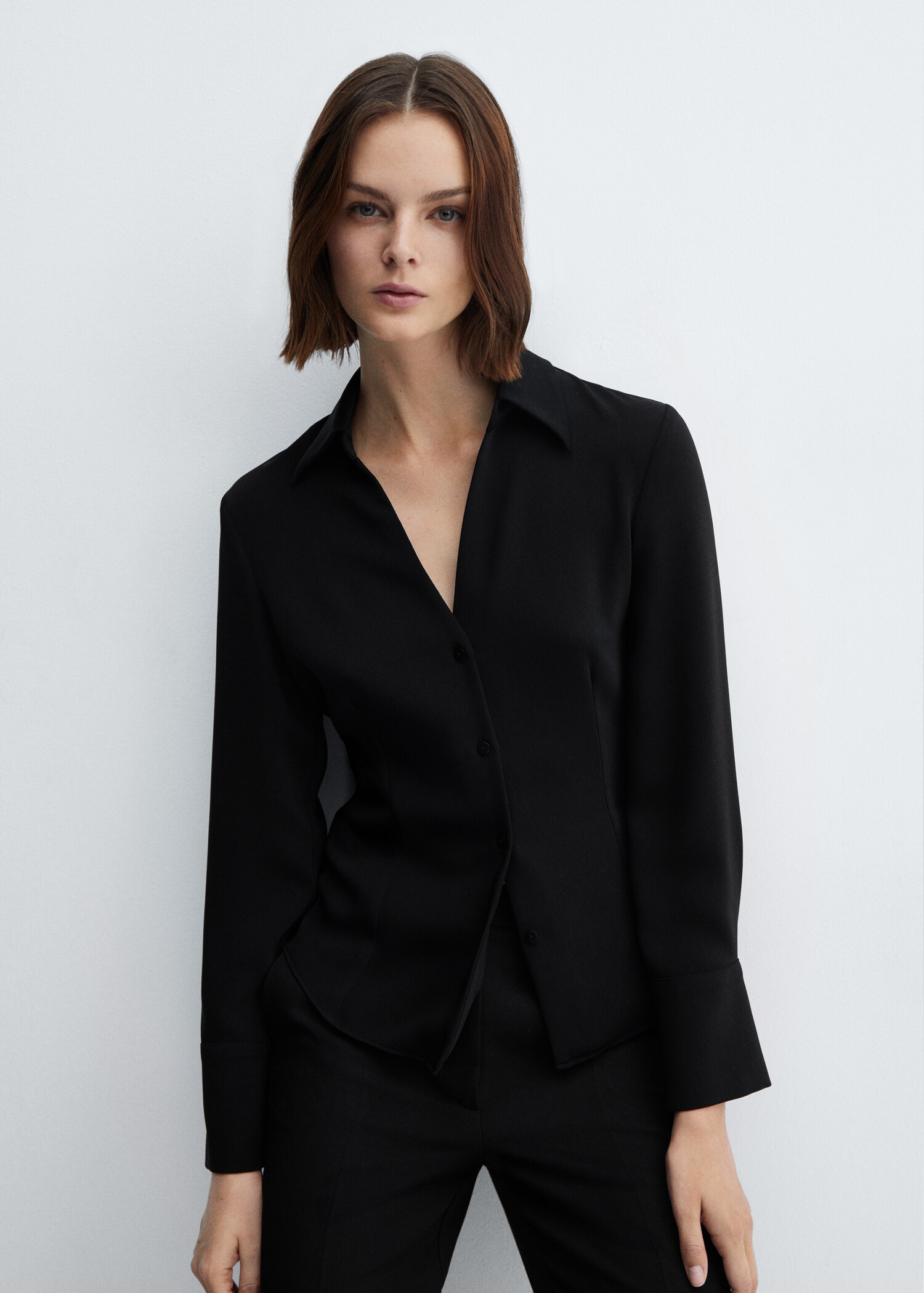 Flowy shirt with seam detail - Medium plane