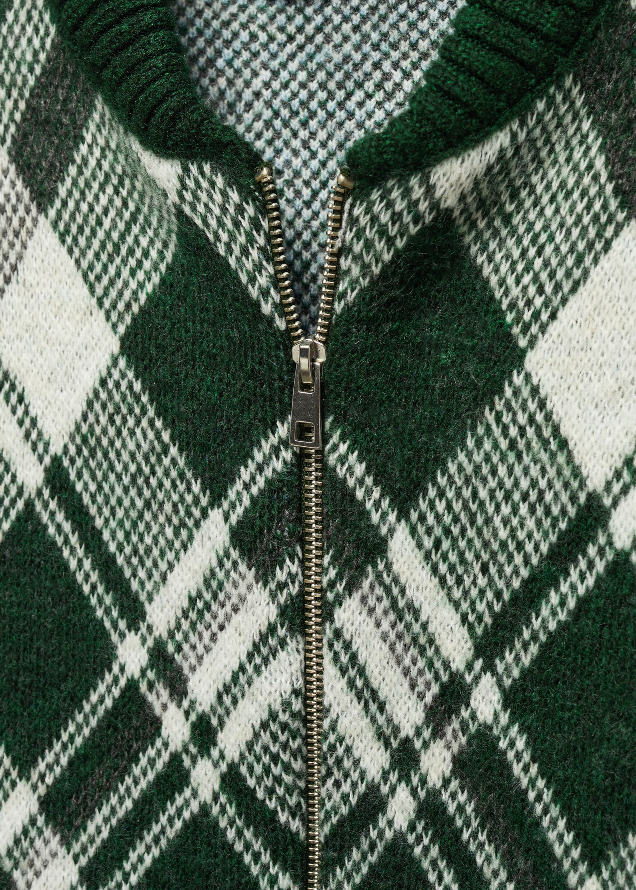 Cardigan zippé carreaux - Détail de l'article 8