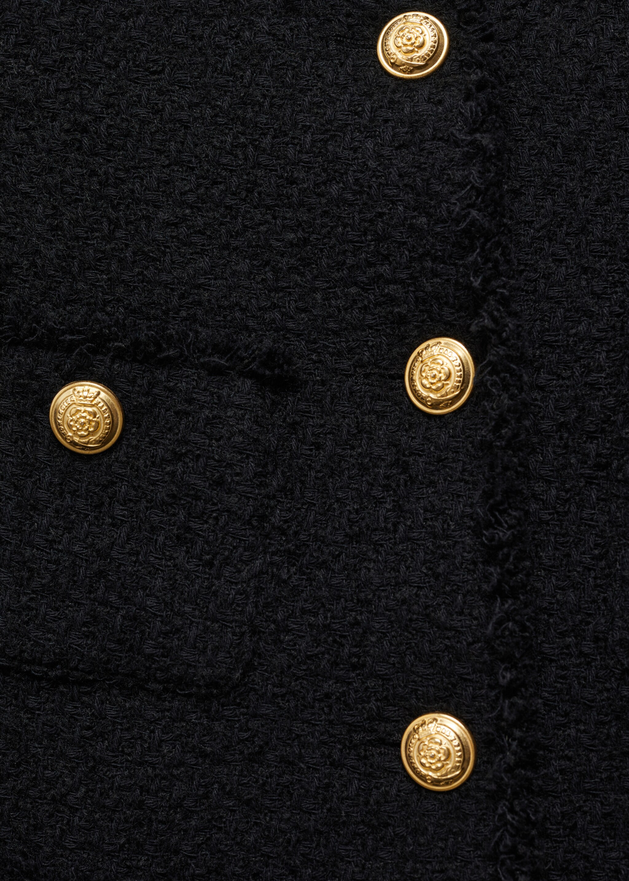 Tweed-Jacke mit Taschen - Detail des Artikels 8, Schwarz. Ref: 67073271-00.