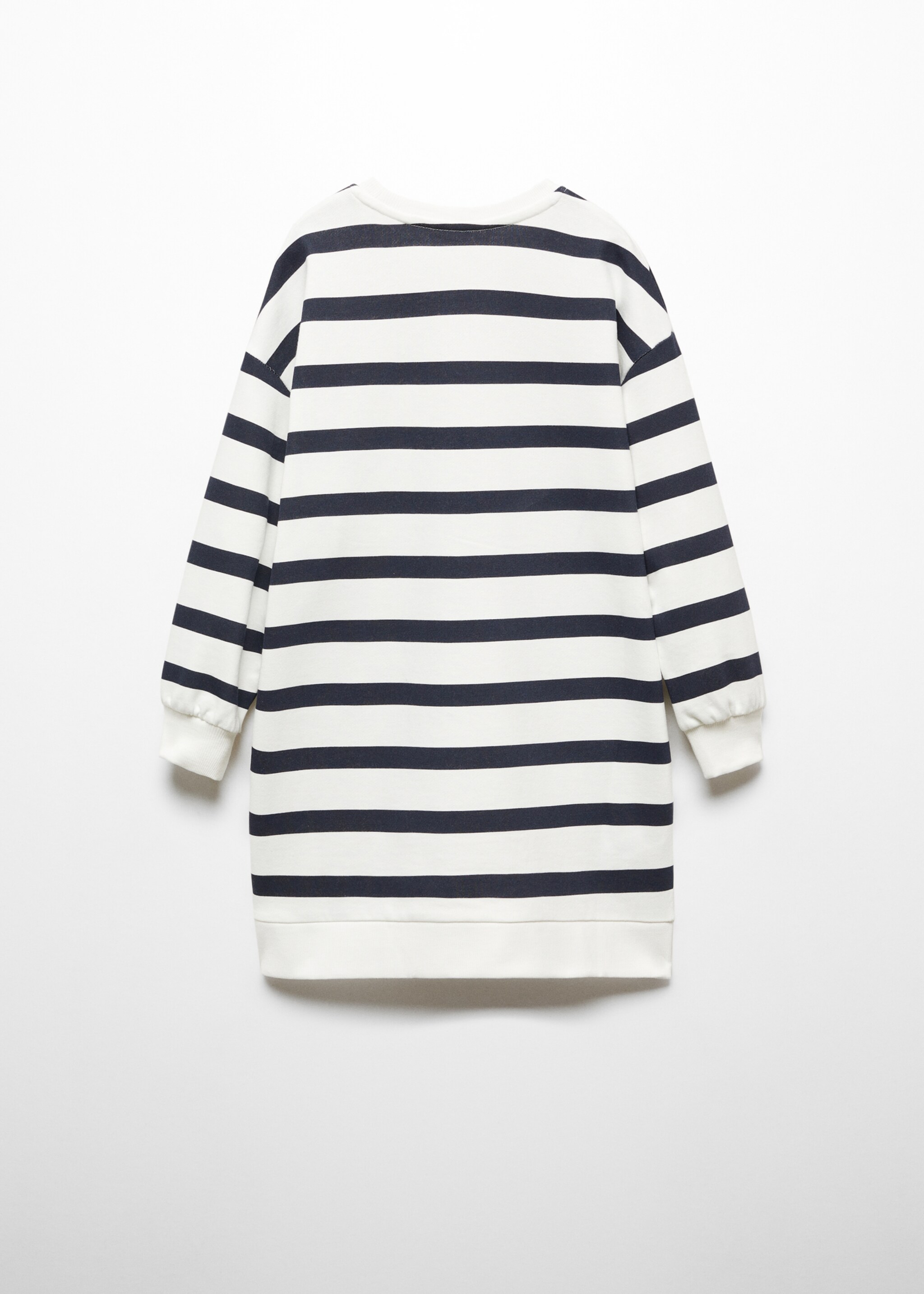Striped sweatshirt dress - Reverse of the article