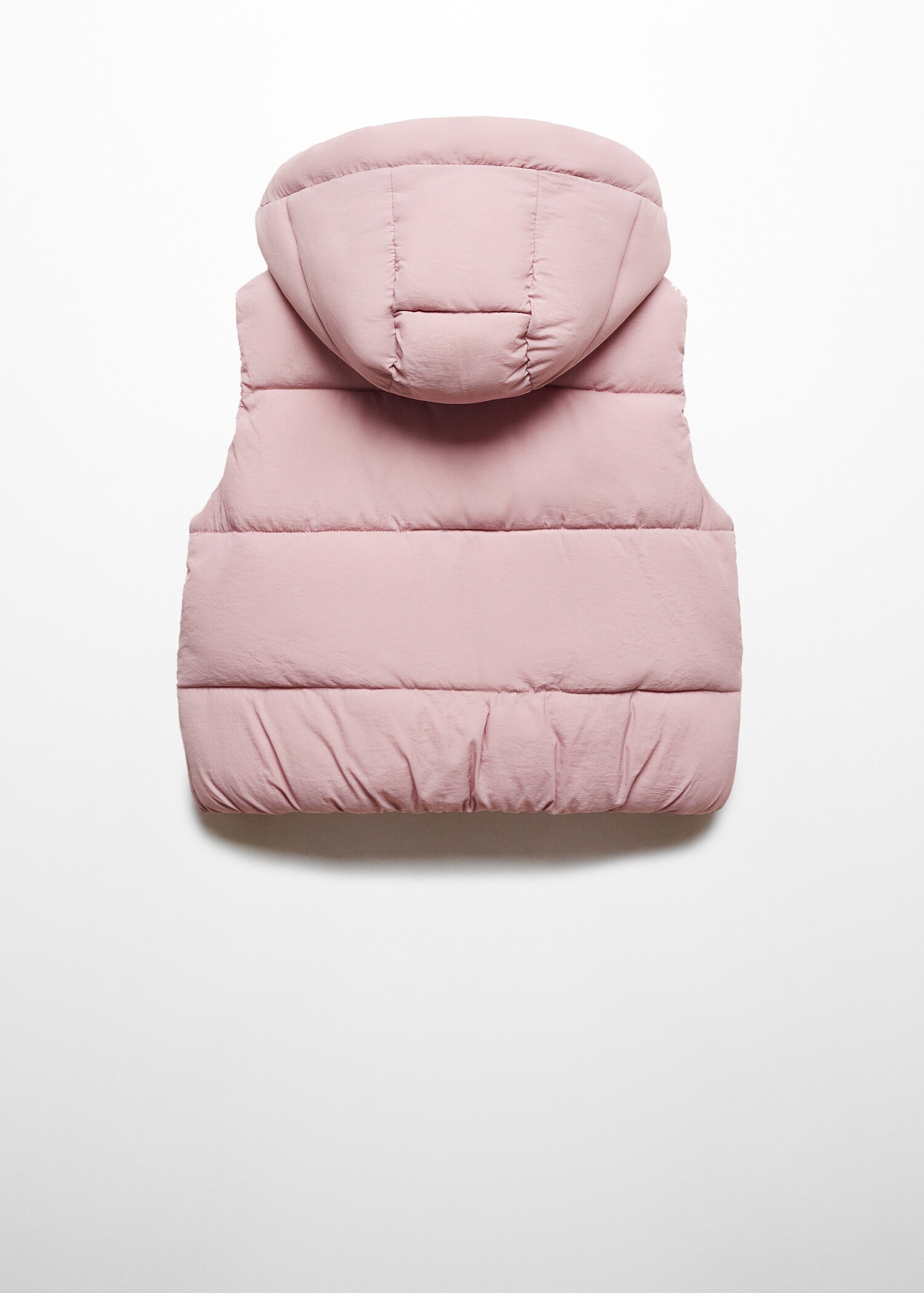Quilted gilet with hood - Reverse of the article
